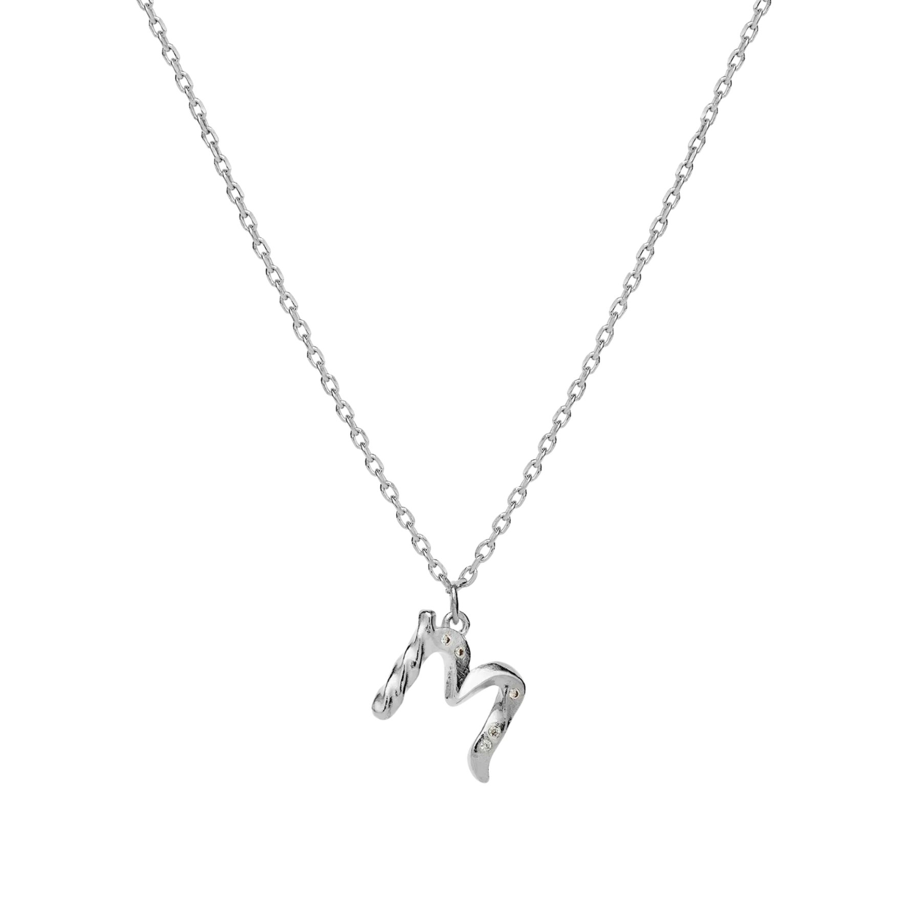 Alphabet Necklace M från Maanesten i Silver Sterling 925