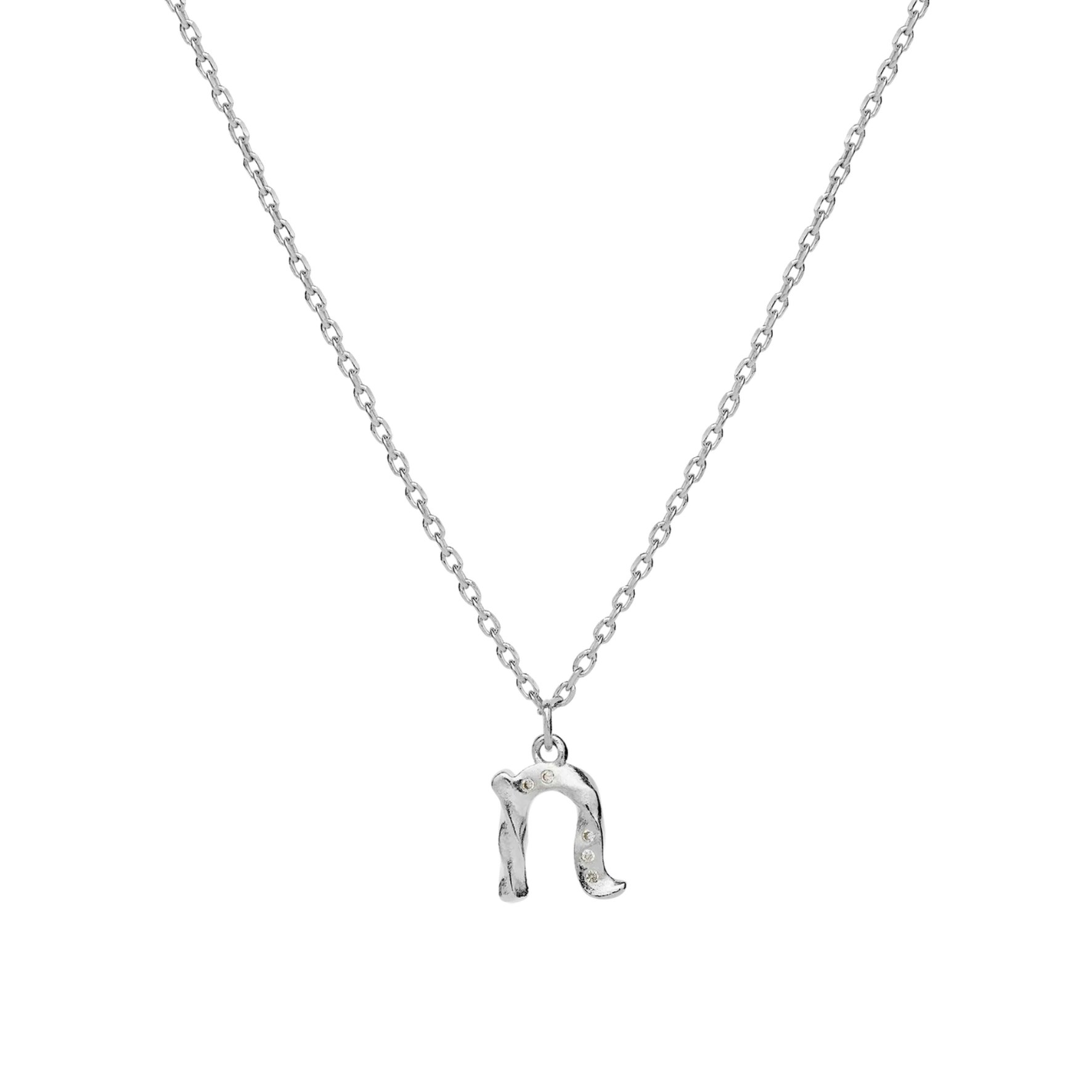 Alphabet Necklace N från Maanesten i Silver Sterling 925