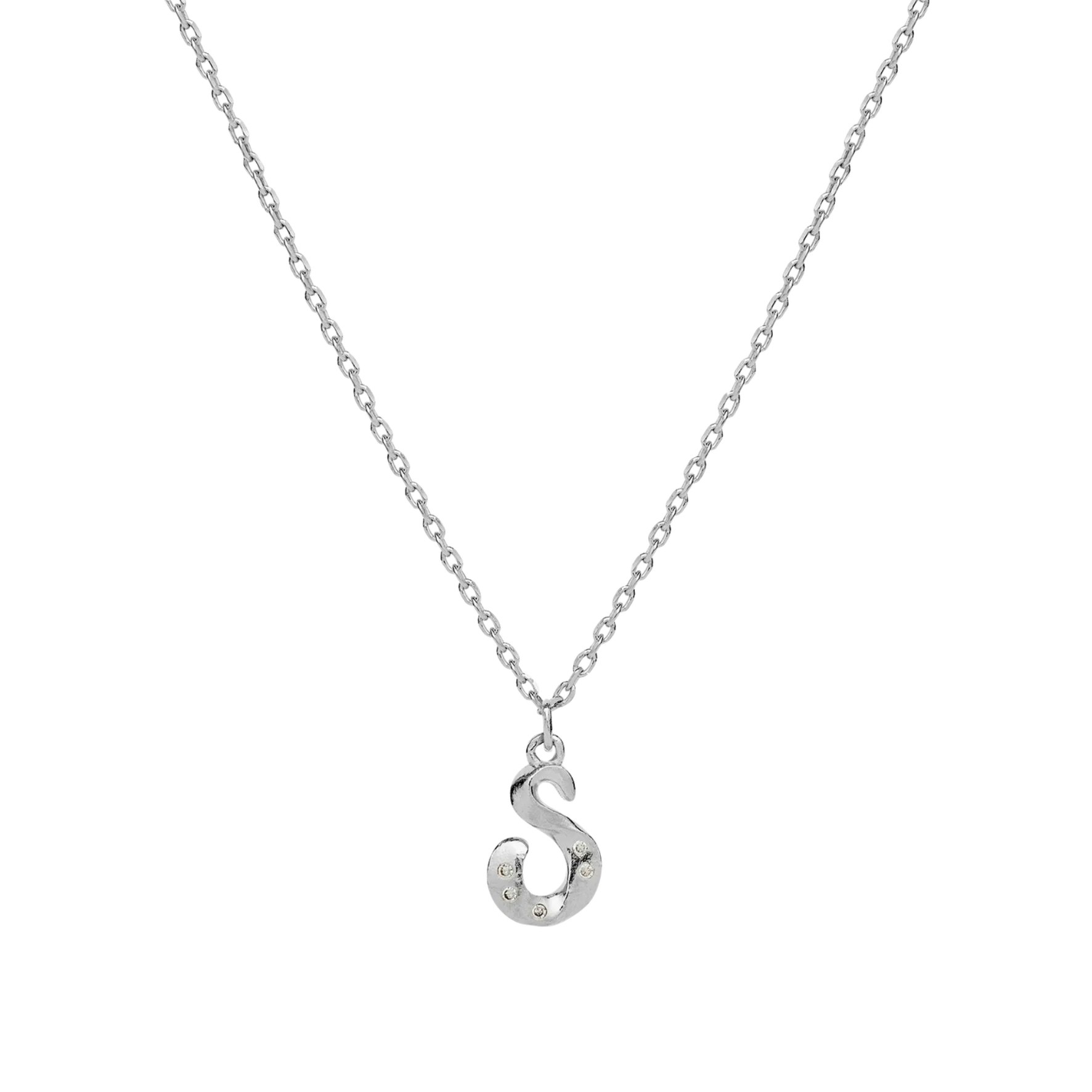 Alphabet Necklace S od Maanesten w Srebro próby 925.