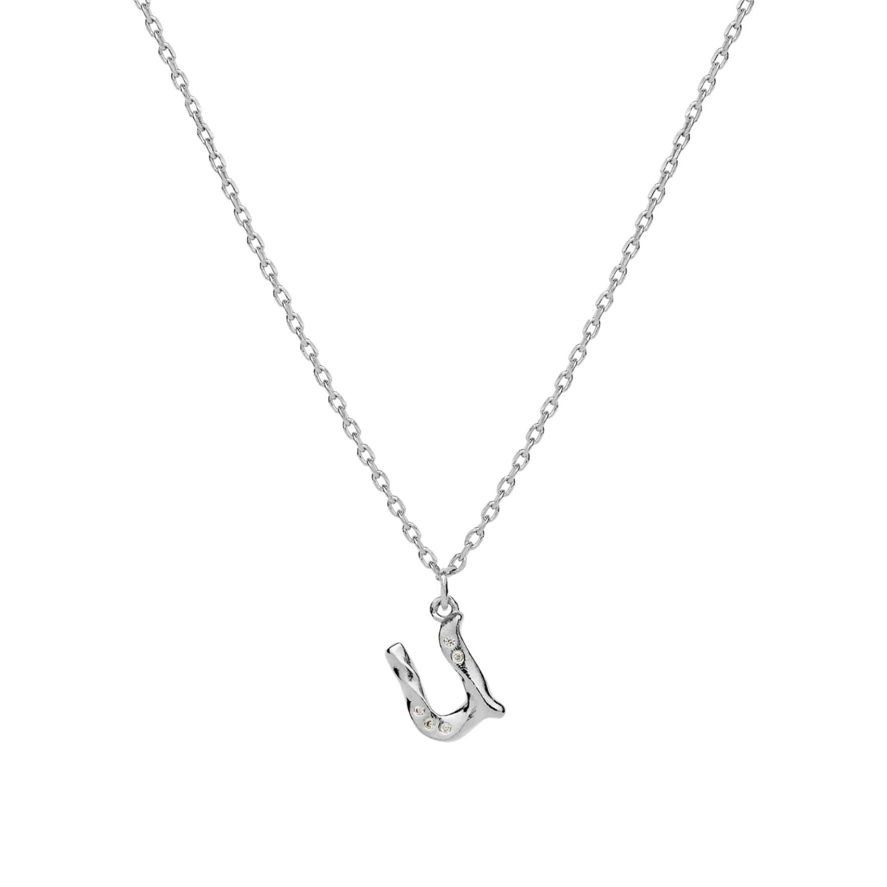 Alphabet Necklace U von Maanesten in Silber Sterling 925
