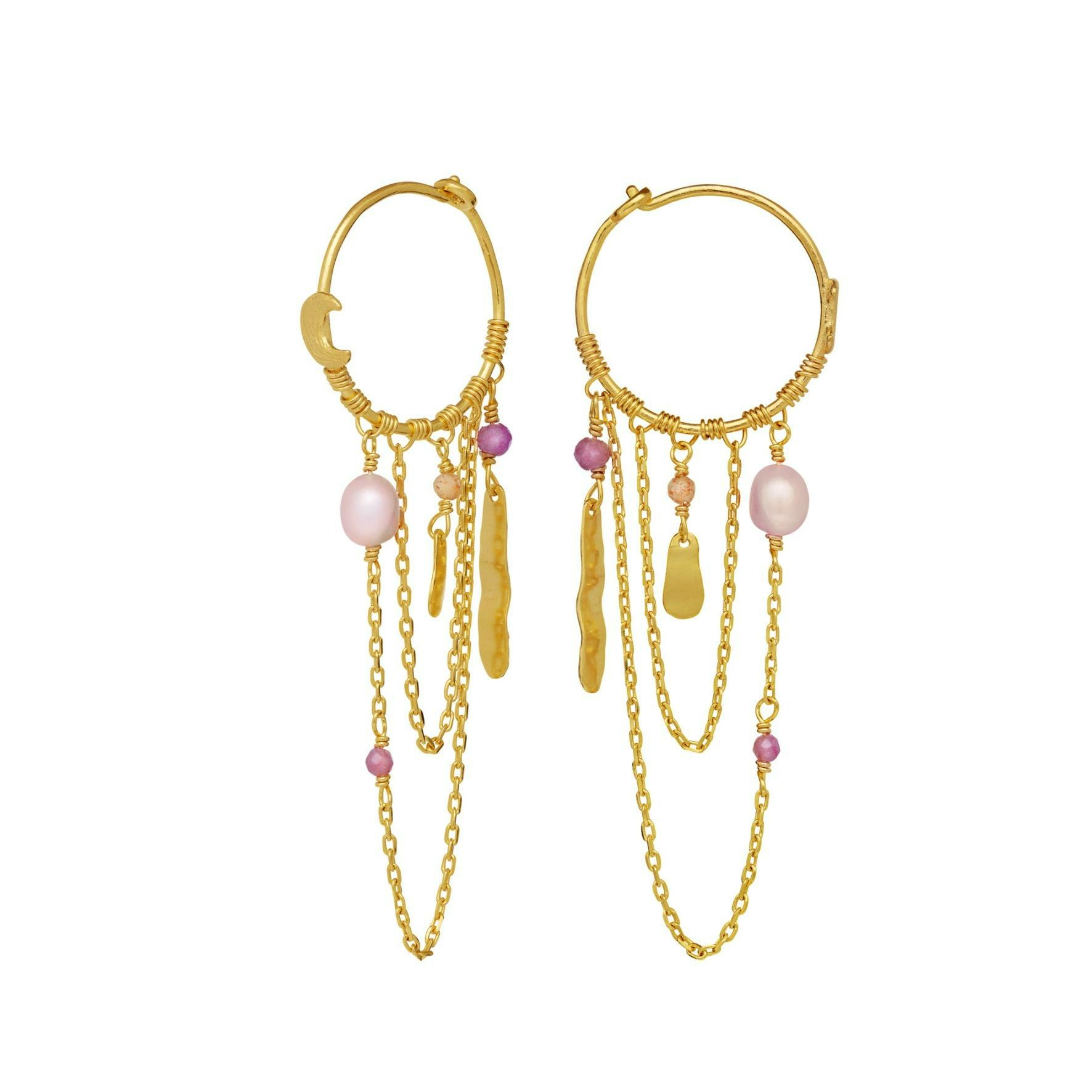 Indie Earrings de Maanesten dans Plaqué or-Argent Sterling 925