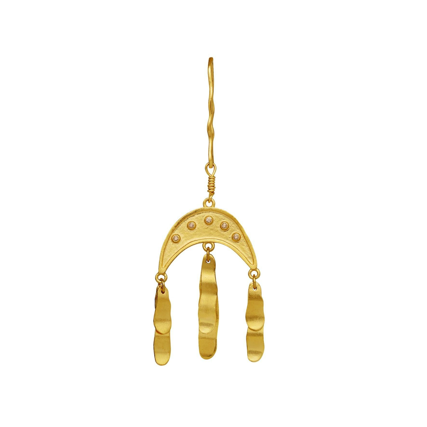Mona Single Earring von Maanesten in Vergoldet-Silber Sterling 925