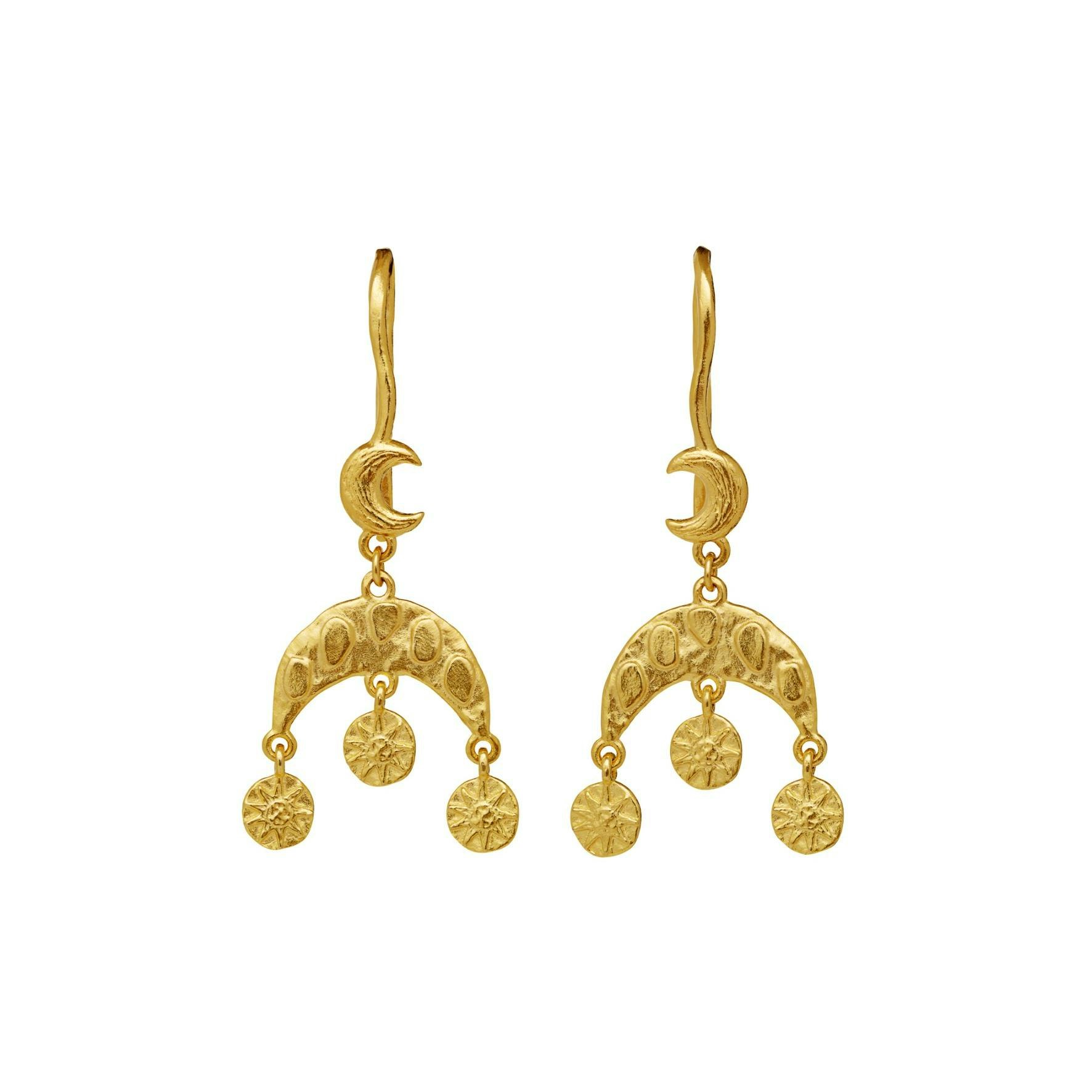 Zia Earrings de Maanesten dans Plaqué or-Argent Sterling 925