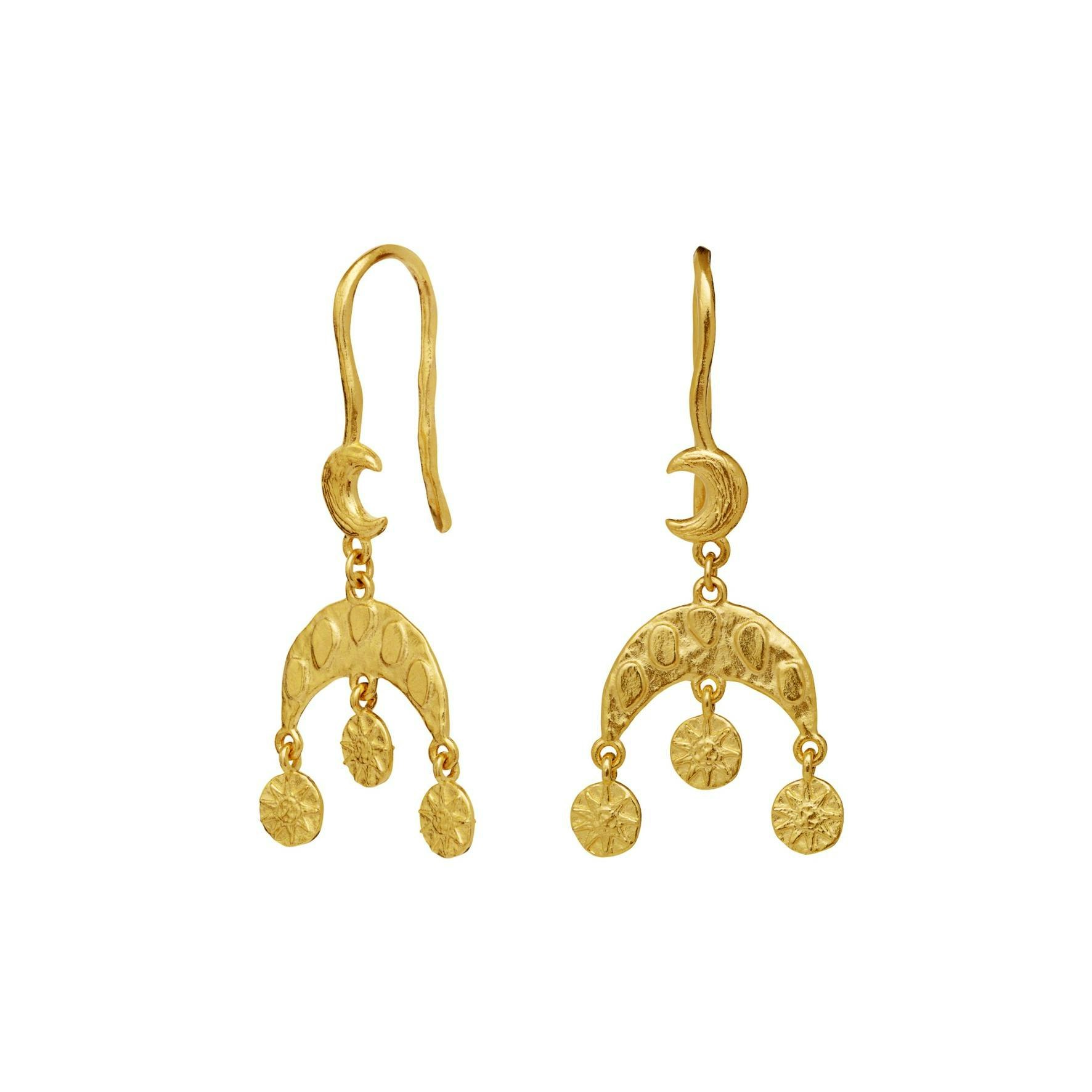 Zia Earrings de Maanesten dans Plaqué or-Argent Sterling 925