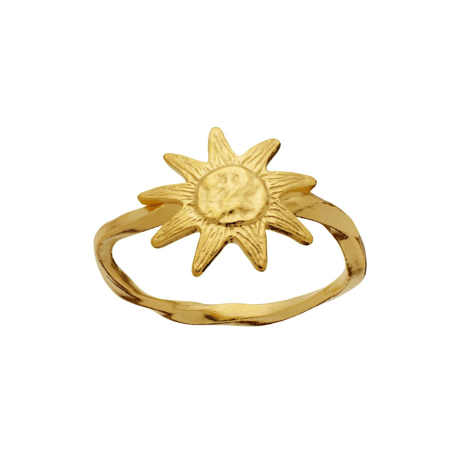 Sonja Ring från Maanesten i Förgyllt-Silver Sterling 925