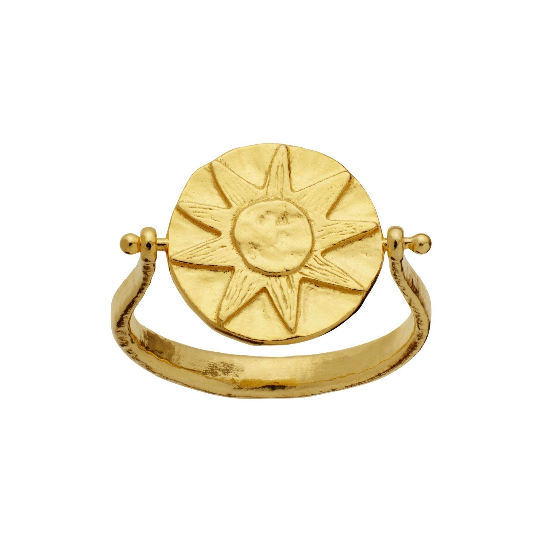 Sunna Ring från Maanesten i Förgyllt-Silver Sterling 925