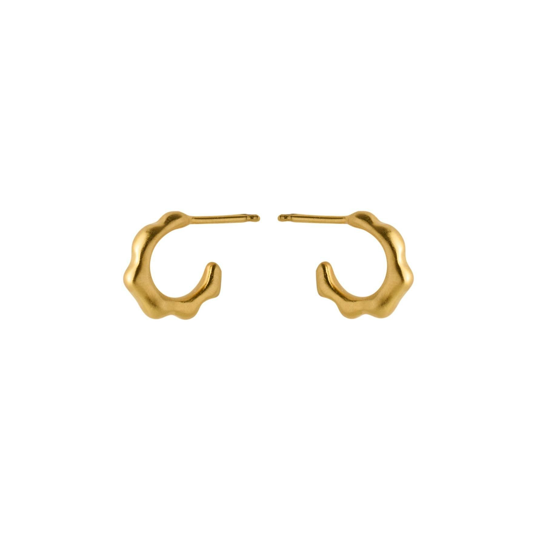 Small Aqua Hoops von Pernille Corydon in Vergoldet-Silber Sterling 925