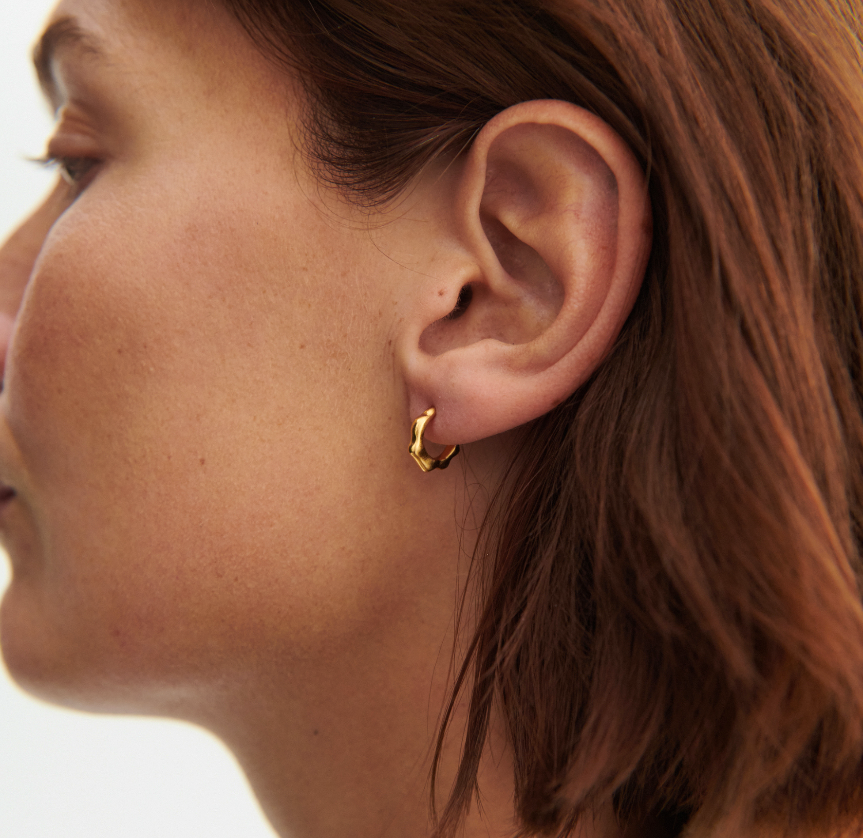 Small Aqua Hoops von Pernille Corydon in Silber Sterling 925