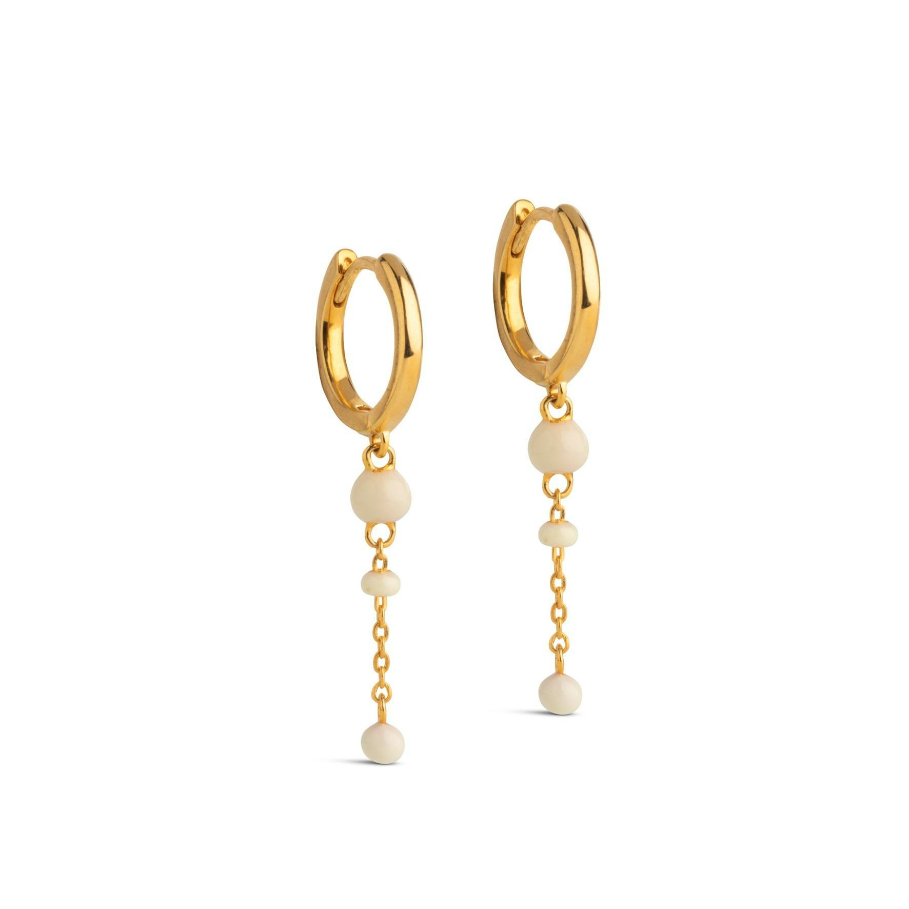 Lola Bold Hoops Daisy from Enamel Copenhagen in Goldplated Silver Sterling 925