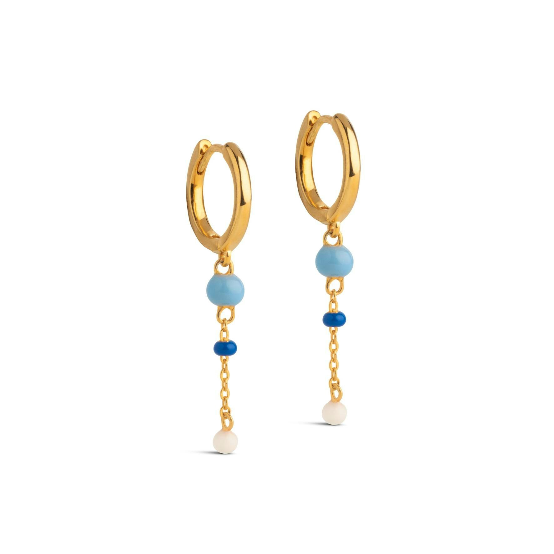 Lola Bold Hoops Marine fra Enamel Copenhagen i Forgylt-Sølv Sterling 925