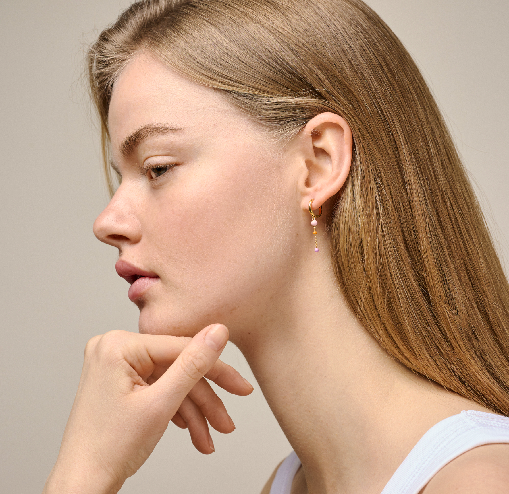Lola Bold Hoops Daisy from Enamel Copenhagen in Goldplated Silver Sterling 925