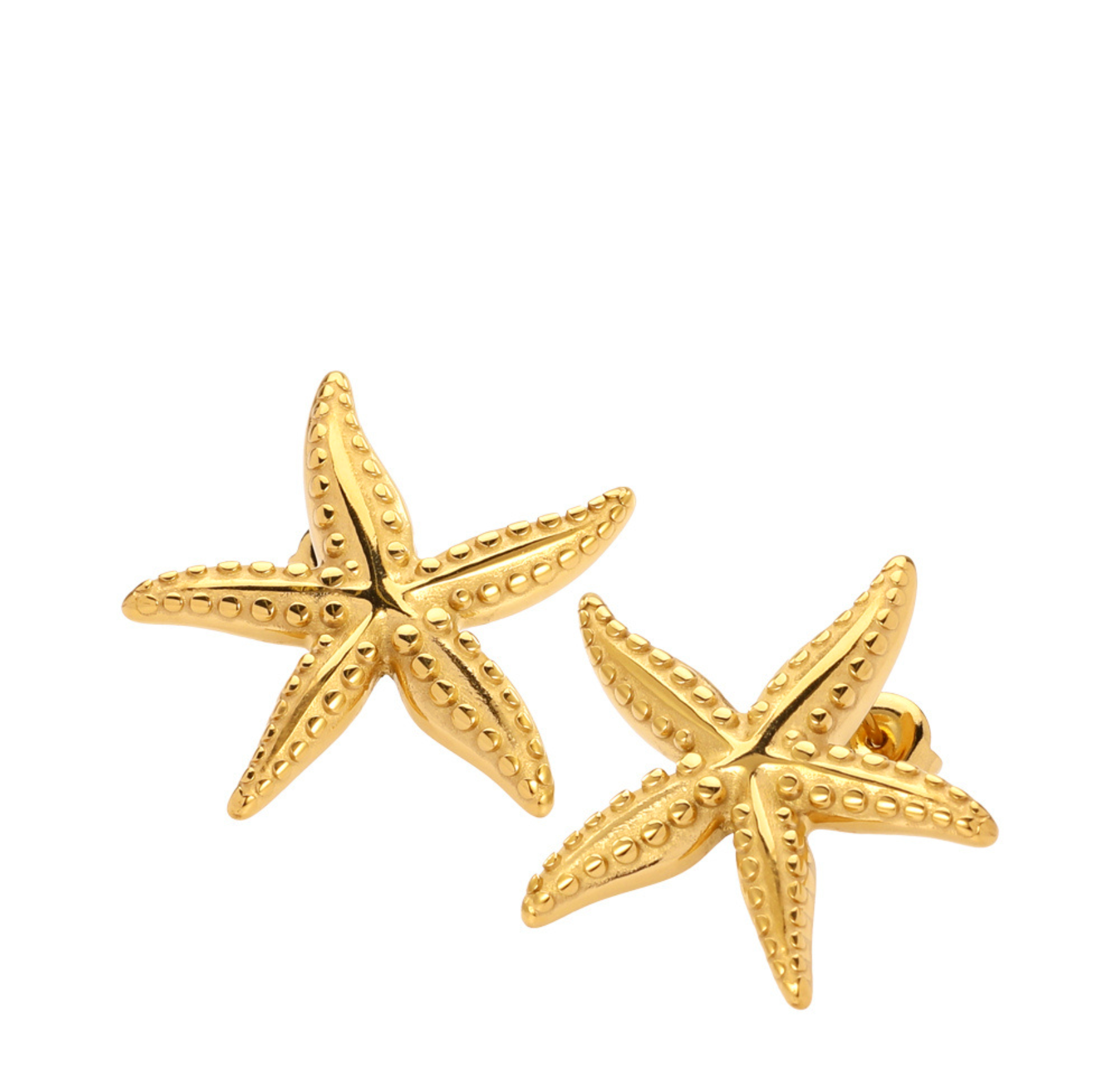 Sirena Starfish Earstuds fra Sistie 2nd i Forgylt Rustfritt stål