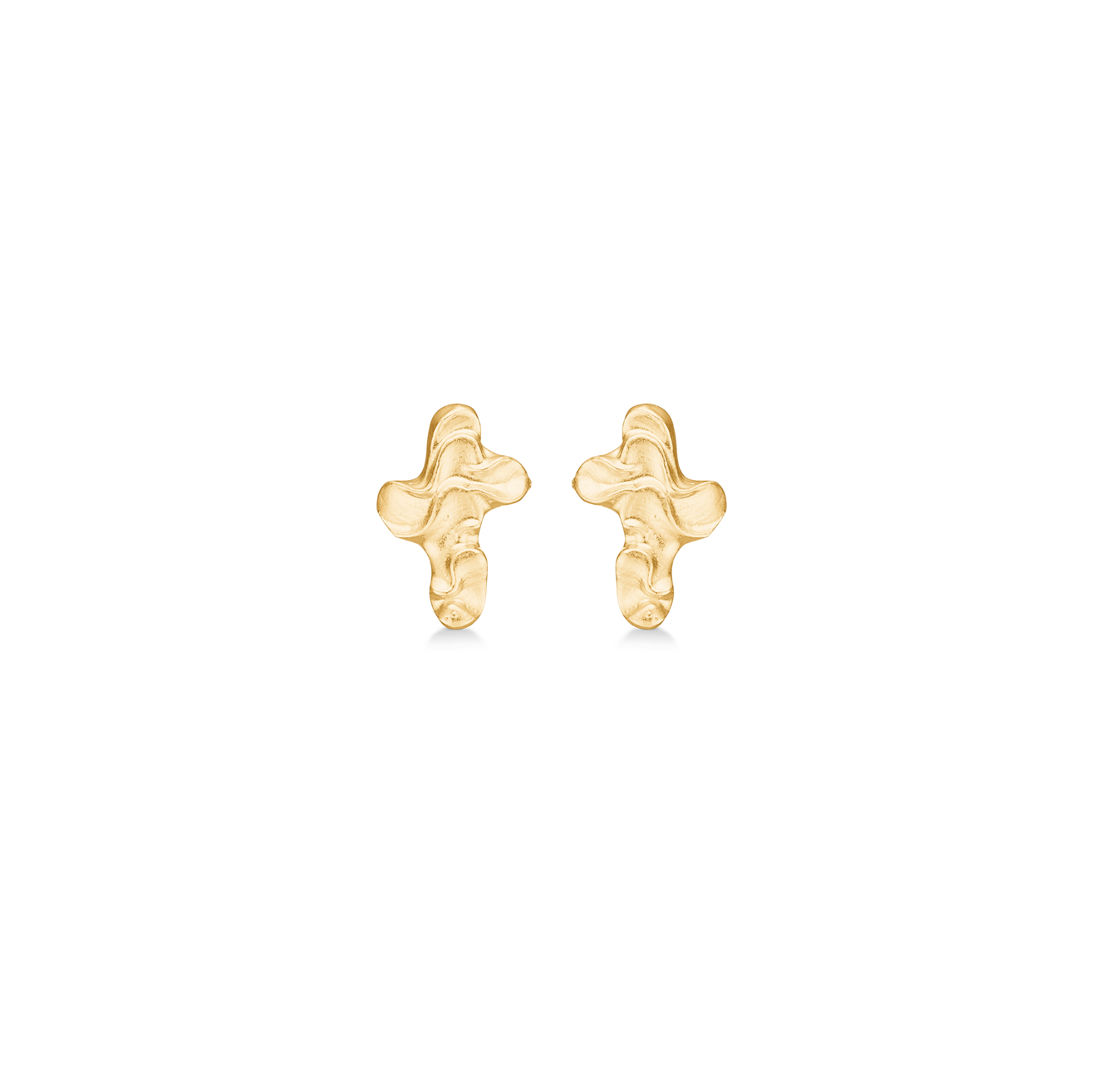 Endless Waves Small Earsticks fra Studio Z i Forgyldt-Sølv Sterling 925