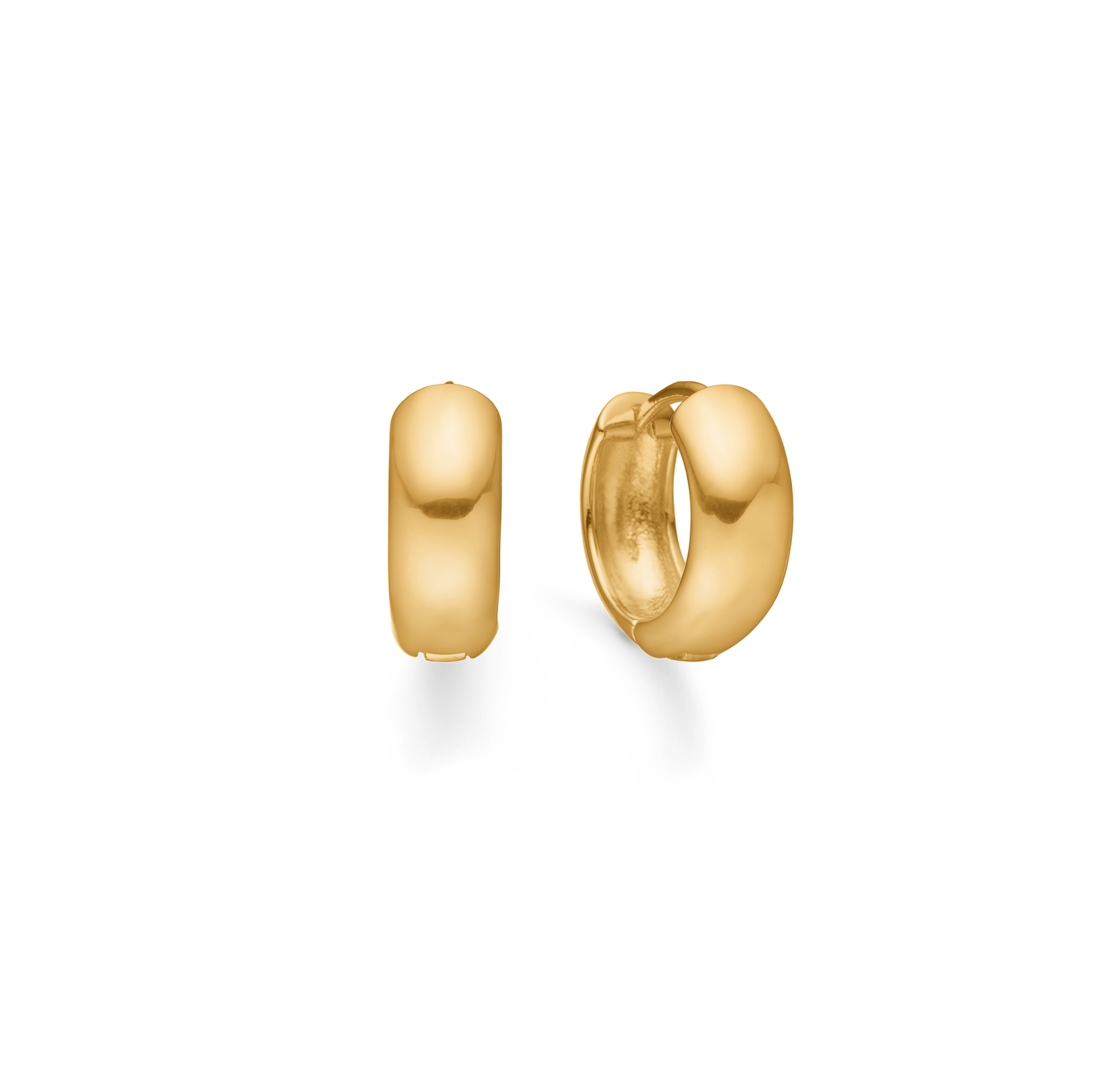 Lumin Plain Small Earrings fra Studio Z i Forgylt-Sølv Sterling 925