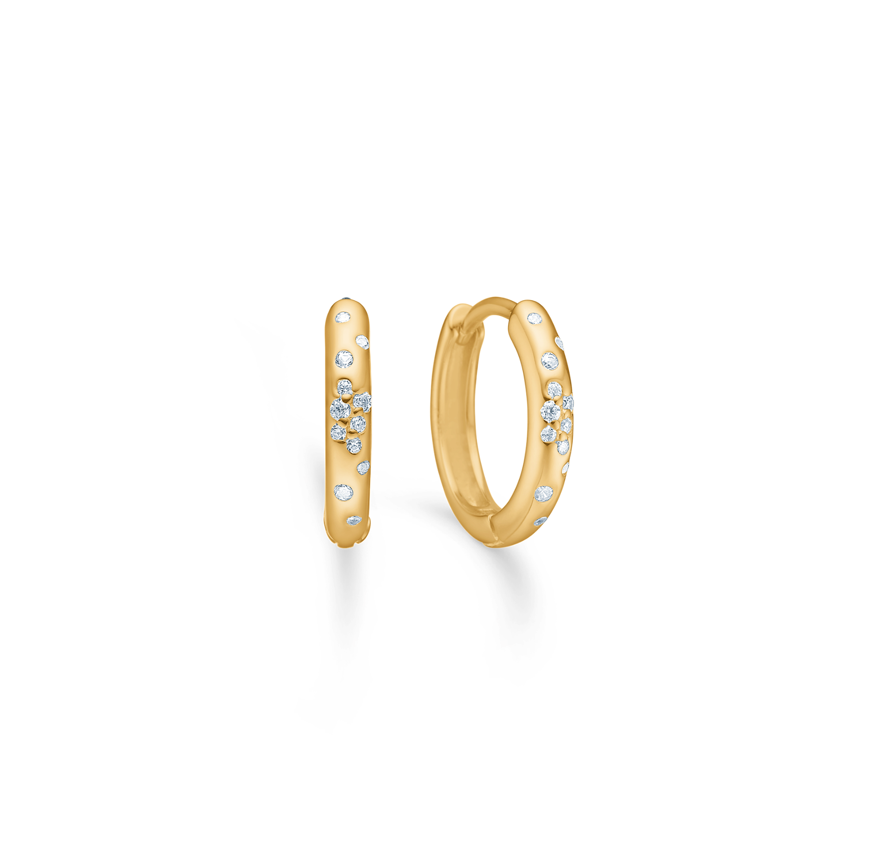Lumin Sparkle Hoops från Studio Z i Förgyllt-Silver Sterling 925