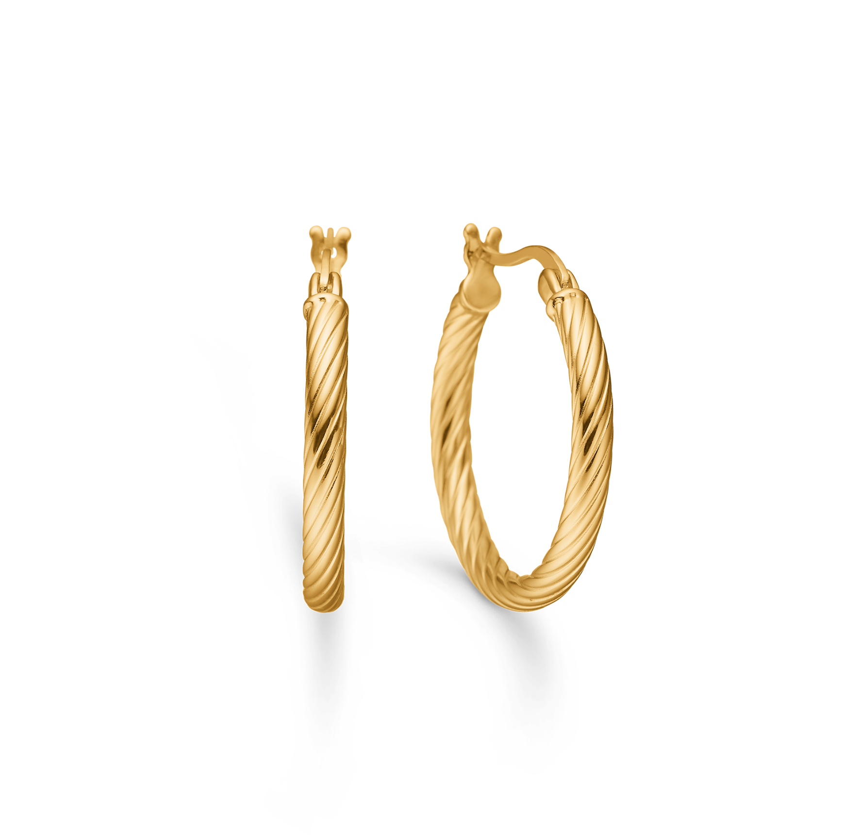 Lumin Spin Large Hoops fra Studio Z i Forgyldt-Sølv Sterling 925