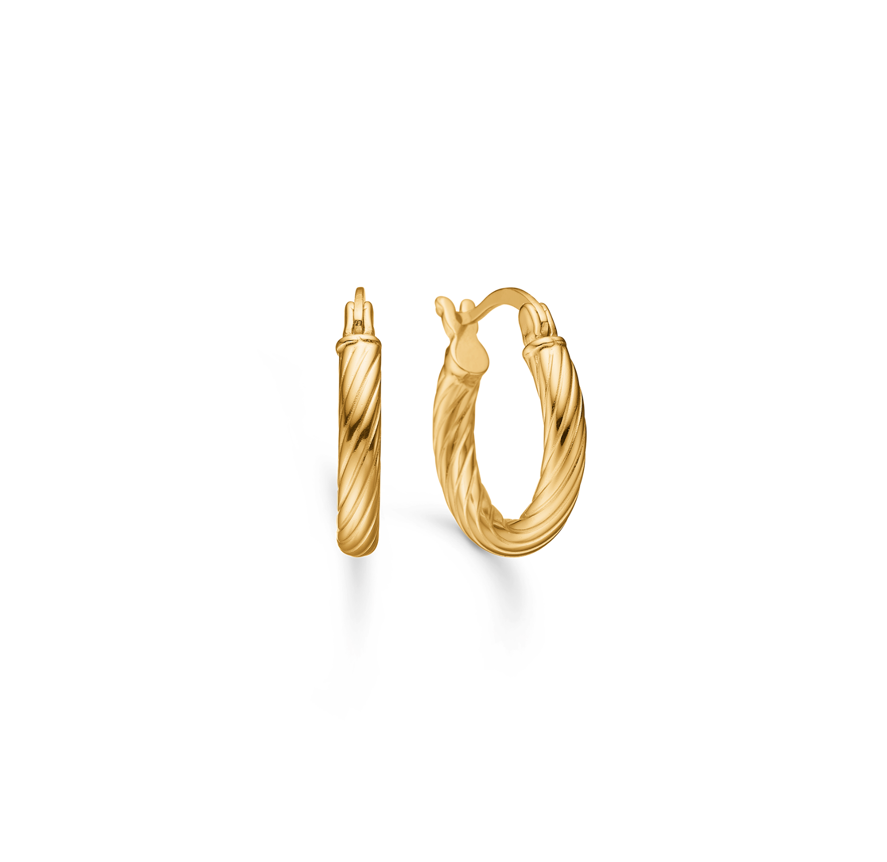 Lumin Spin Small Hoops fra Studio Z i Forgylt-Sølv Sterling 925