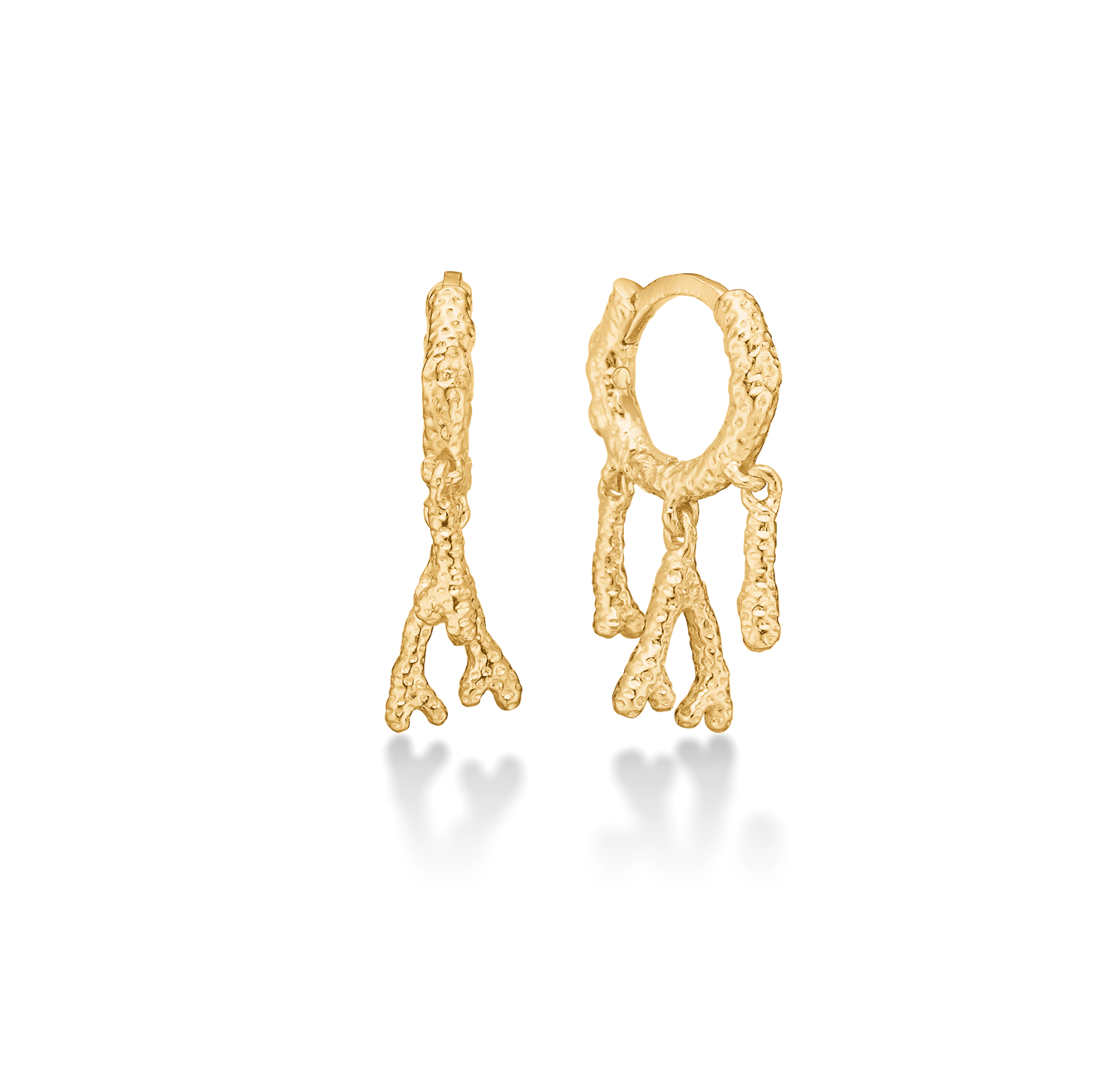 Reef Essence Hoops fra Studio Z i Forgylt-Sølv Sterling 925