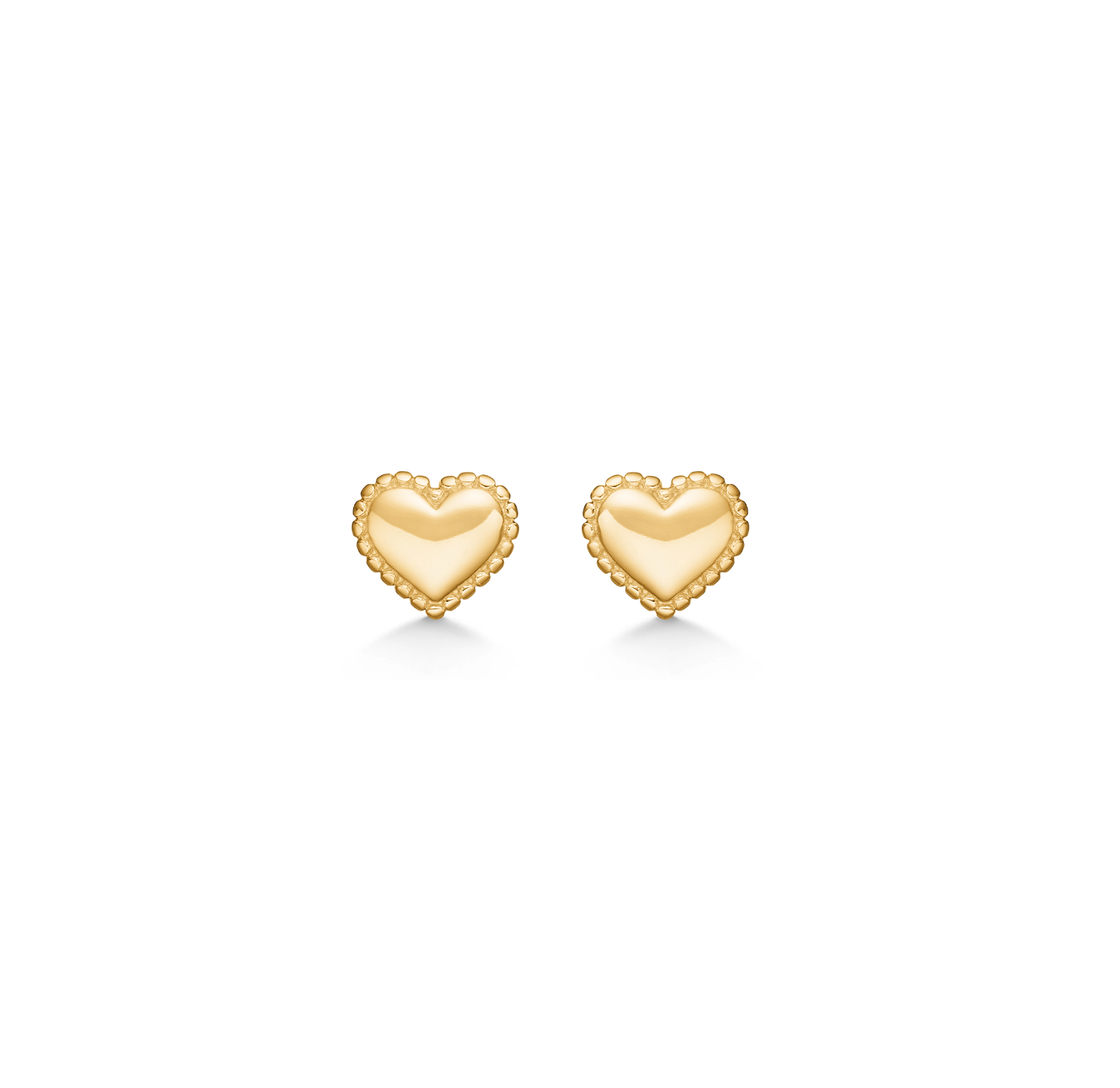 Small Heart Earsticks von Studio Z in Vergoldet-Silber Sterling 925