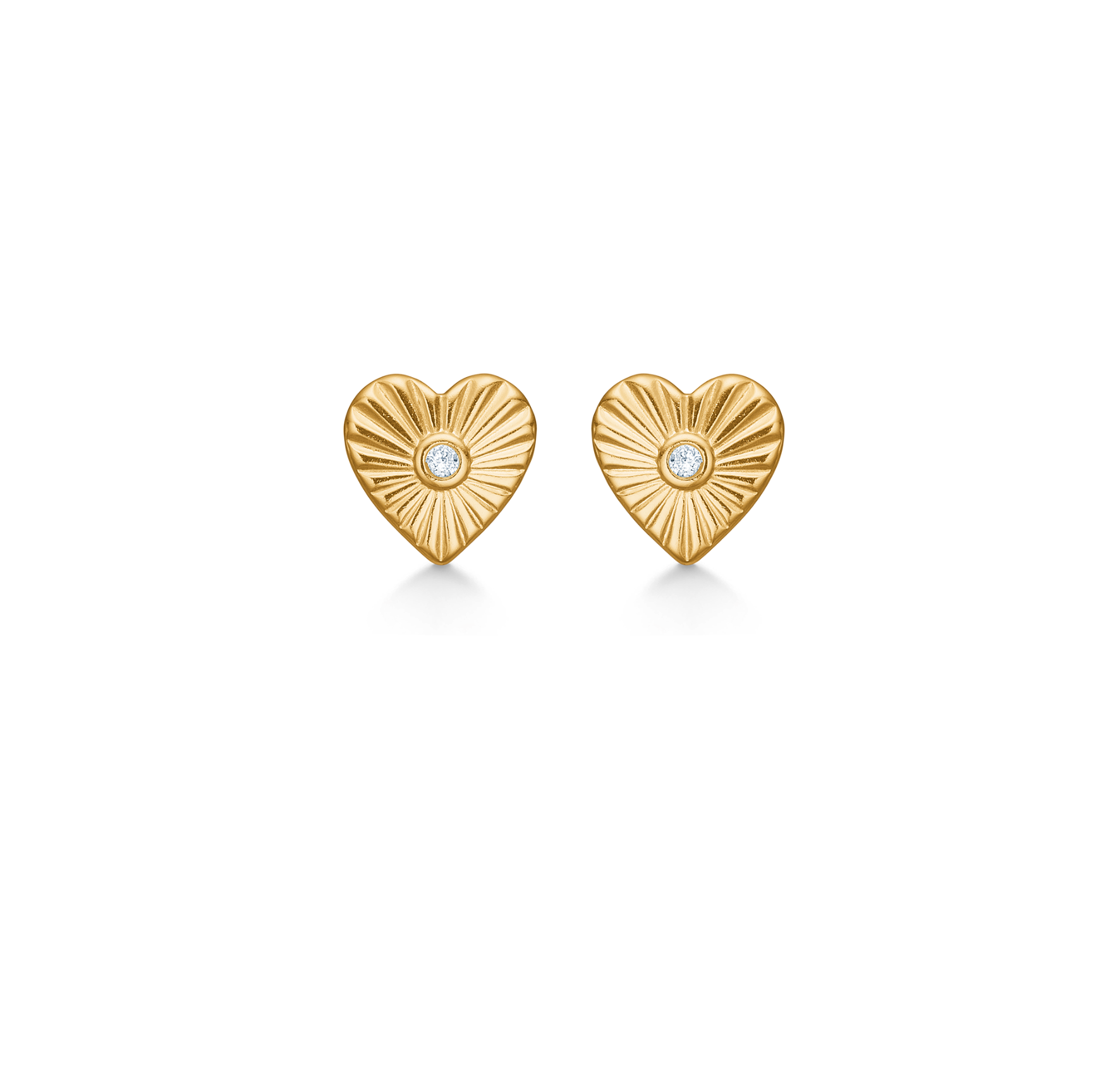 Starlit Heart Earsticks von Studio Z in Vergoldet-Silber Sterling 925
