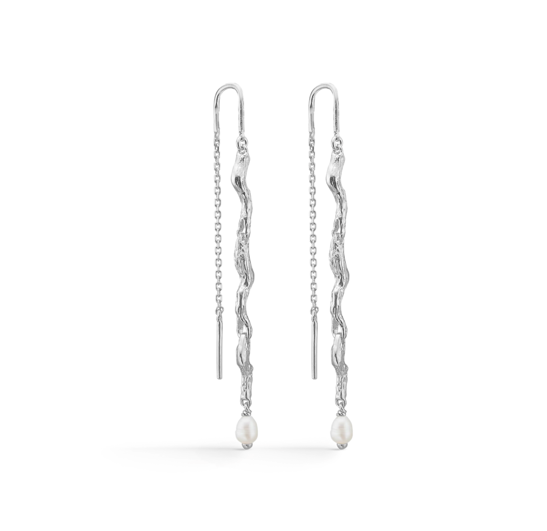 Tangled Pearl Earchains fra Studio Z i Sølv Sterling 925