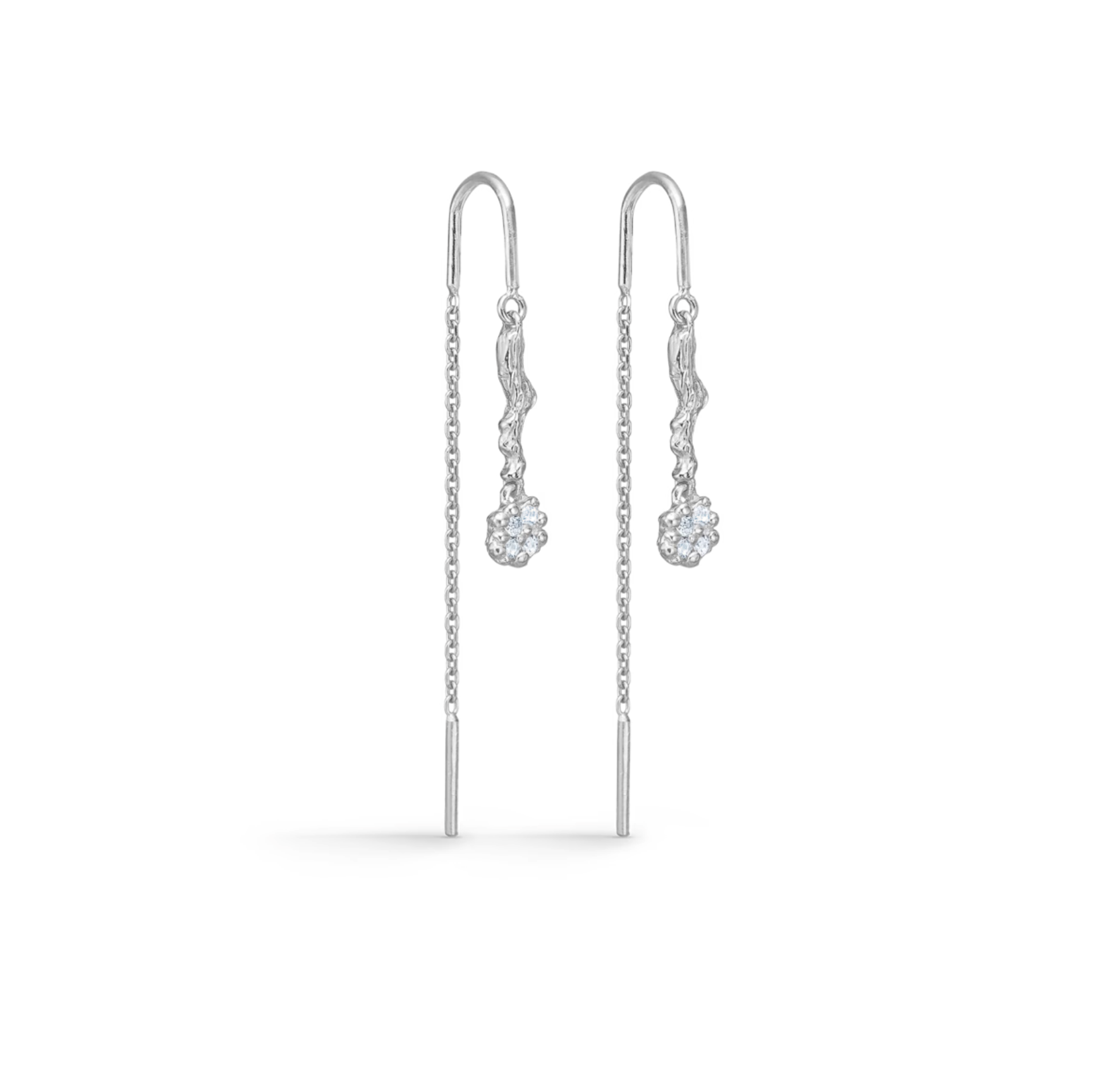 Tangled Zircon Earchains fra Studio Z i Sølv Sterling 925