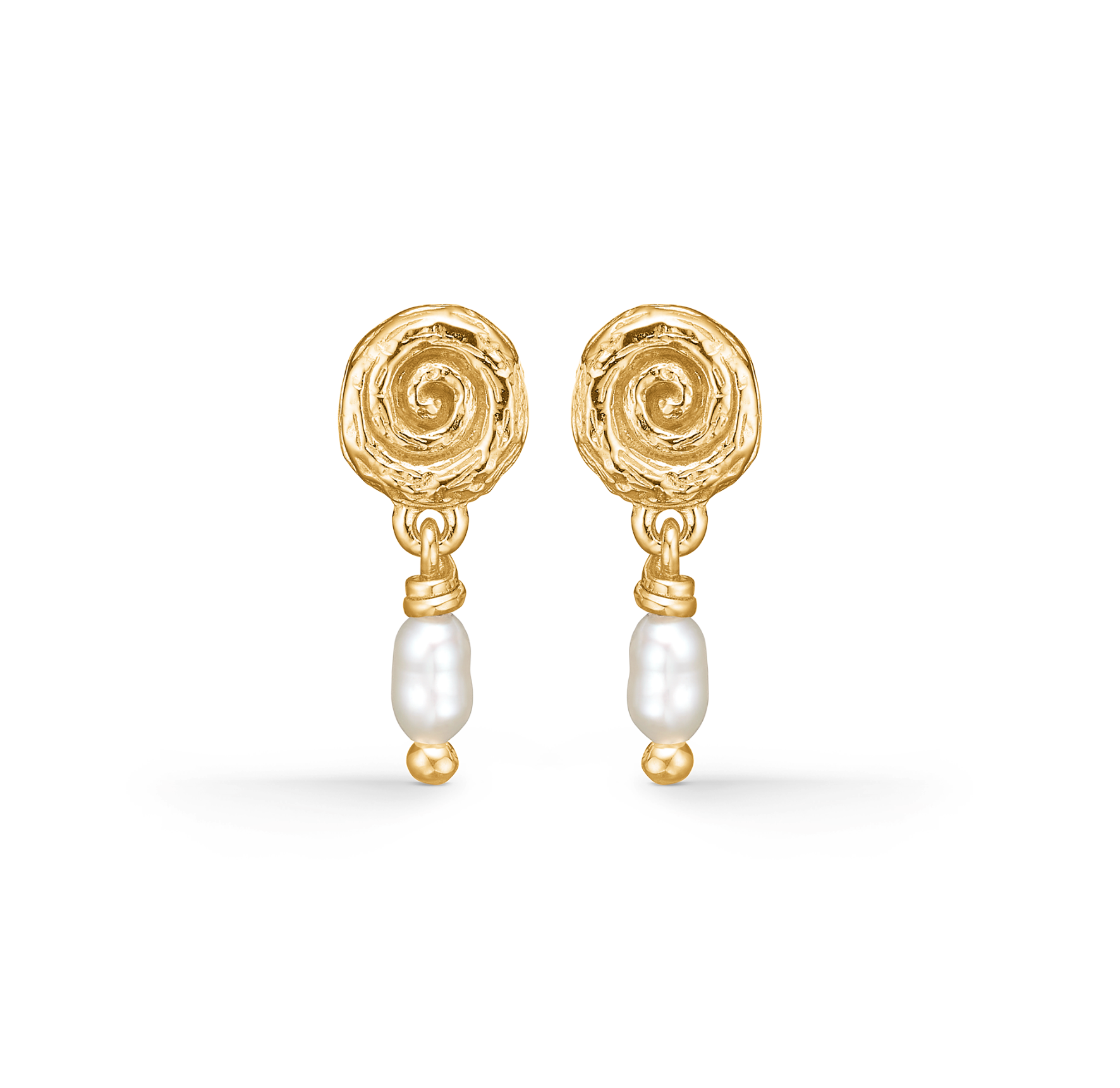 Twine Pearl Earrings fra Studio Z i Forgylt-Sølv Sterling 925