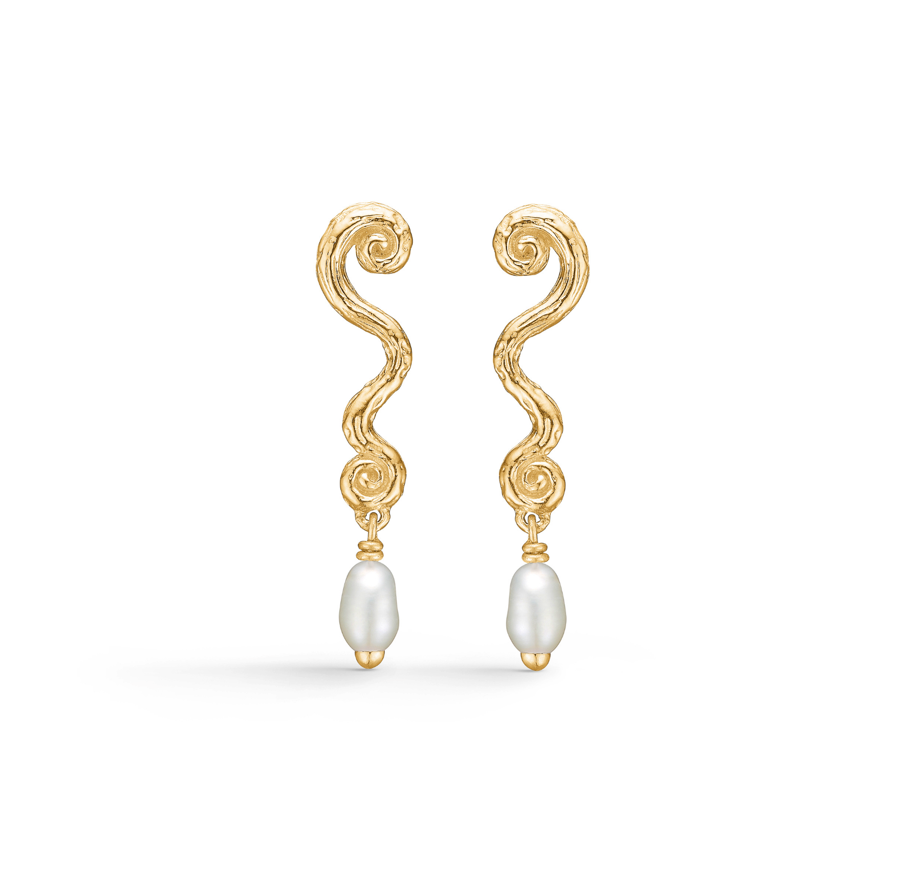 Wave Earrings fra Studio Z i Forgylt-Sølv Sterling 925