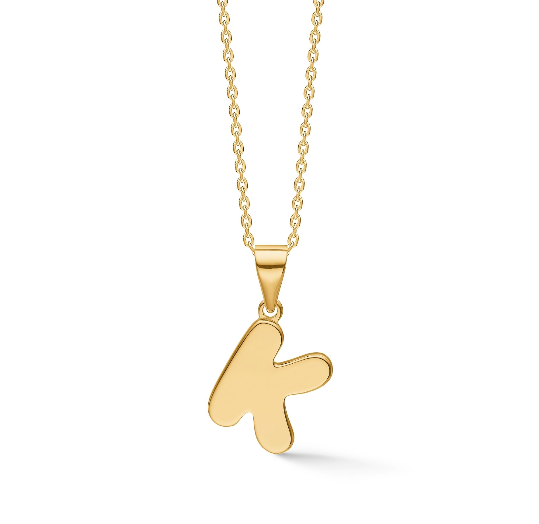 Letters K Necklace fra Studio Z i Forgylt-Sølv Sterling 925