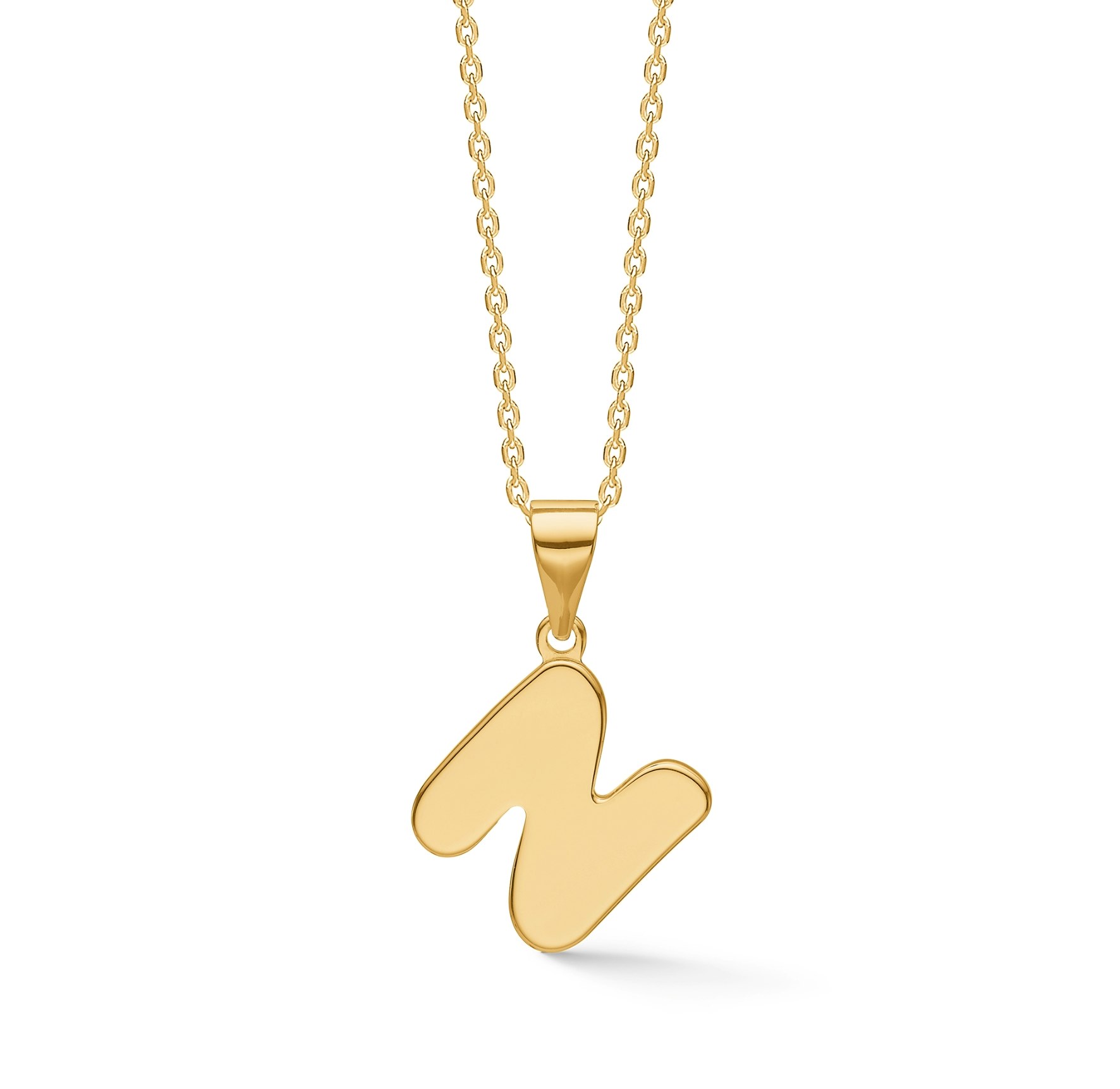 Letters N Necklace fra Studio Z i Forgylt-Sølv Sterling 925