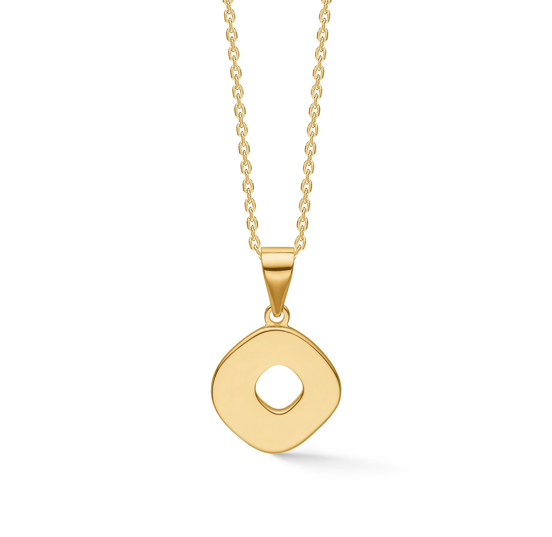 Letters O Necklace von Studio Z in Vergoldet-Silber Sterling 925