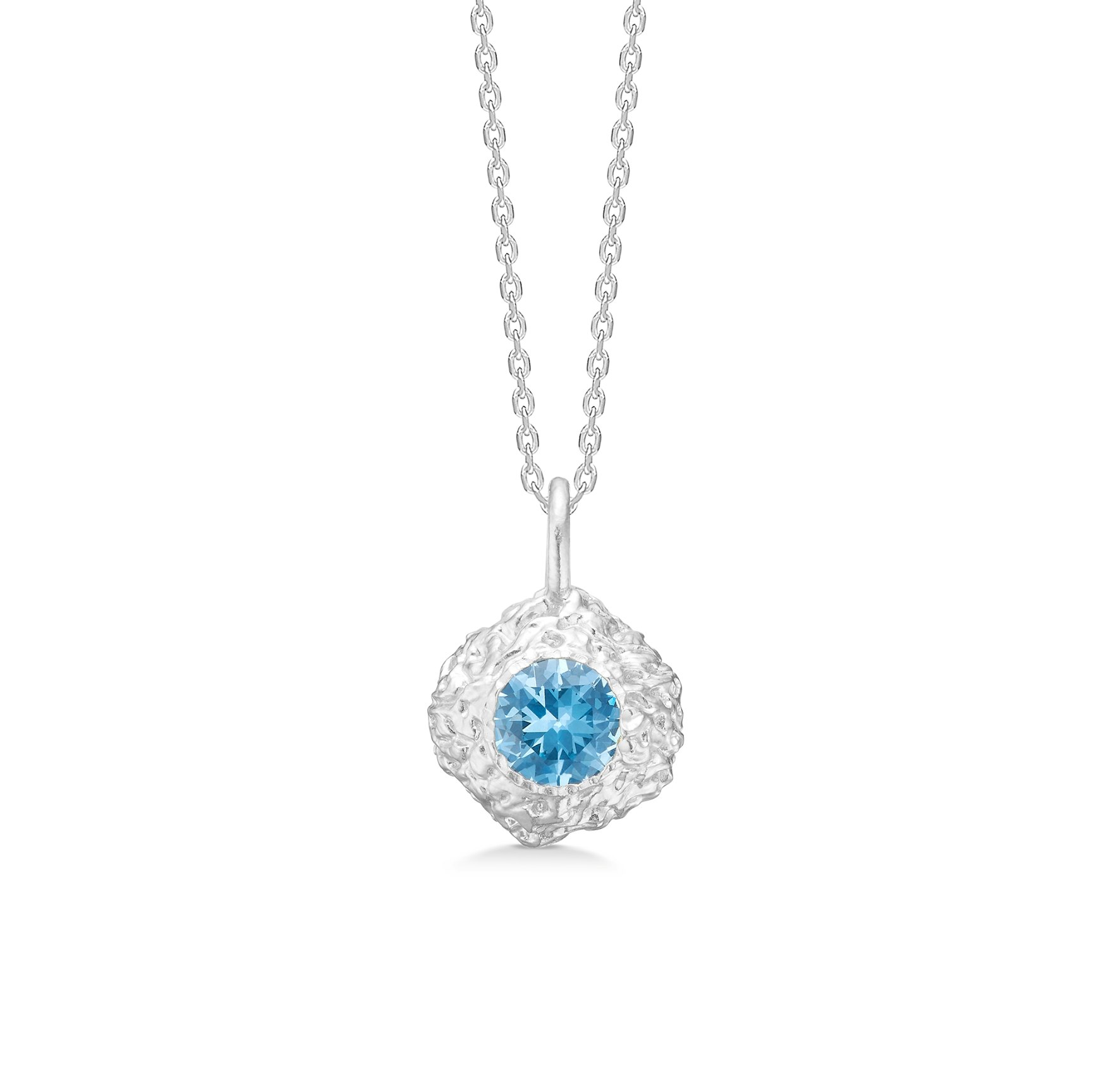 Wild Cliff Blue Zircon Necklace von Studio Z in Silber Sterling 925