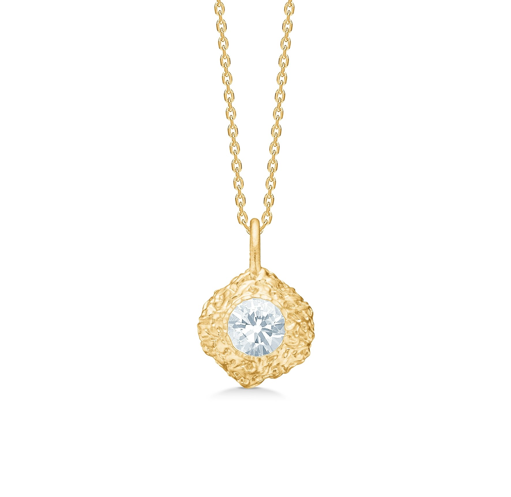 Wild Cliff Zircon Necklace von Studio Z in Vergoldet-Silber Sterling 925