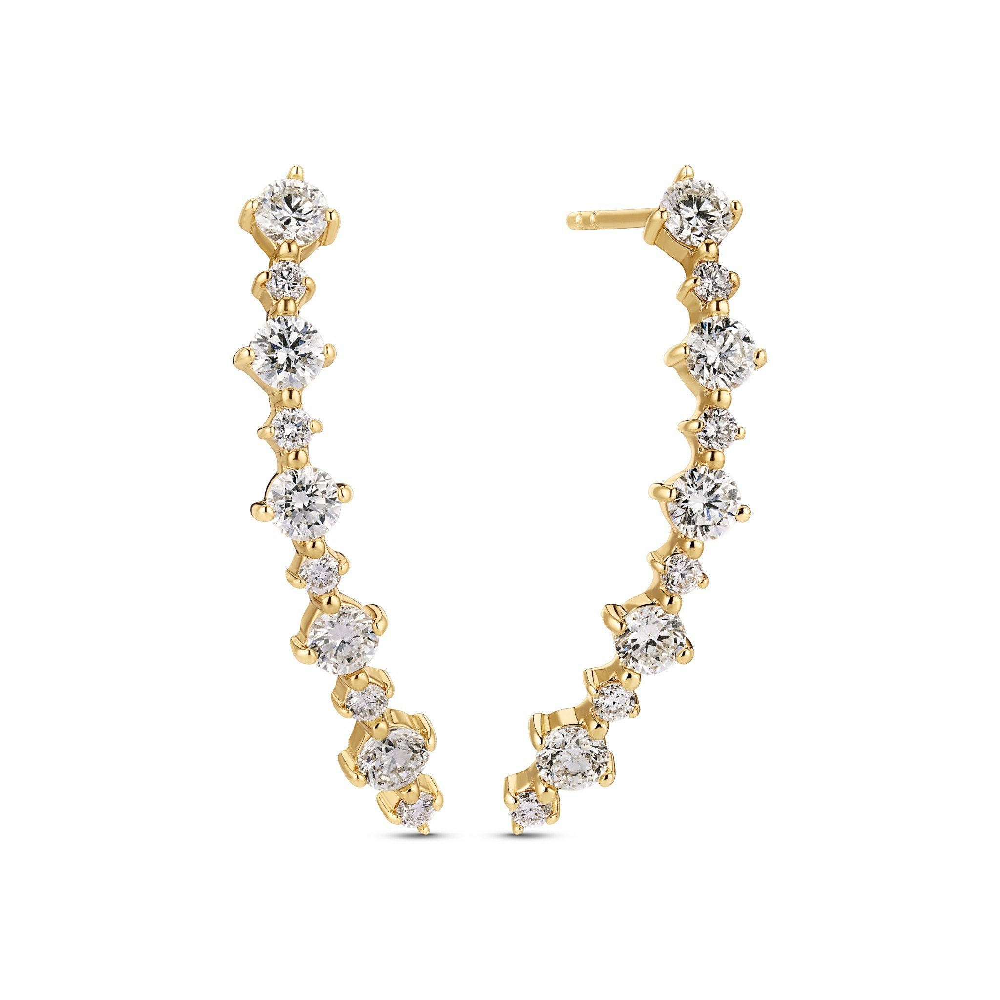 Brina Lungo Piccolo Earrings 1.01 ct fra Sif Jakobs Diamond i Gull