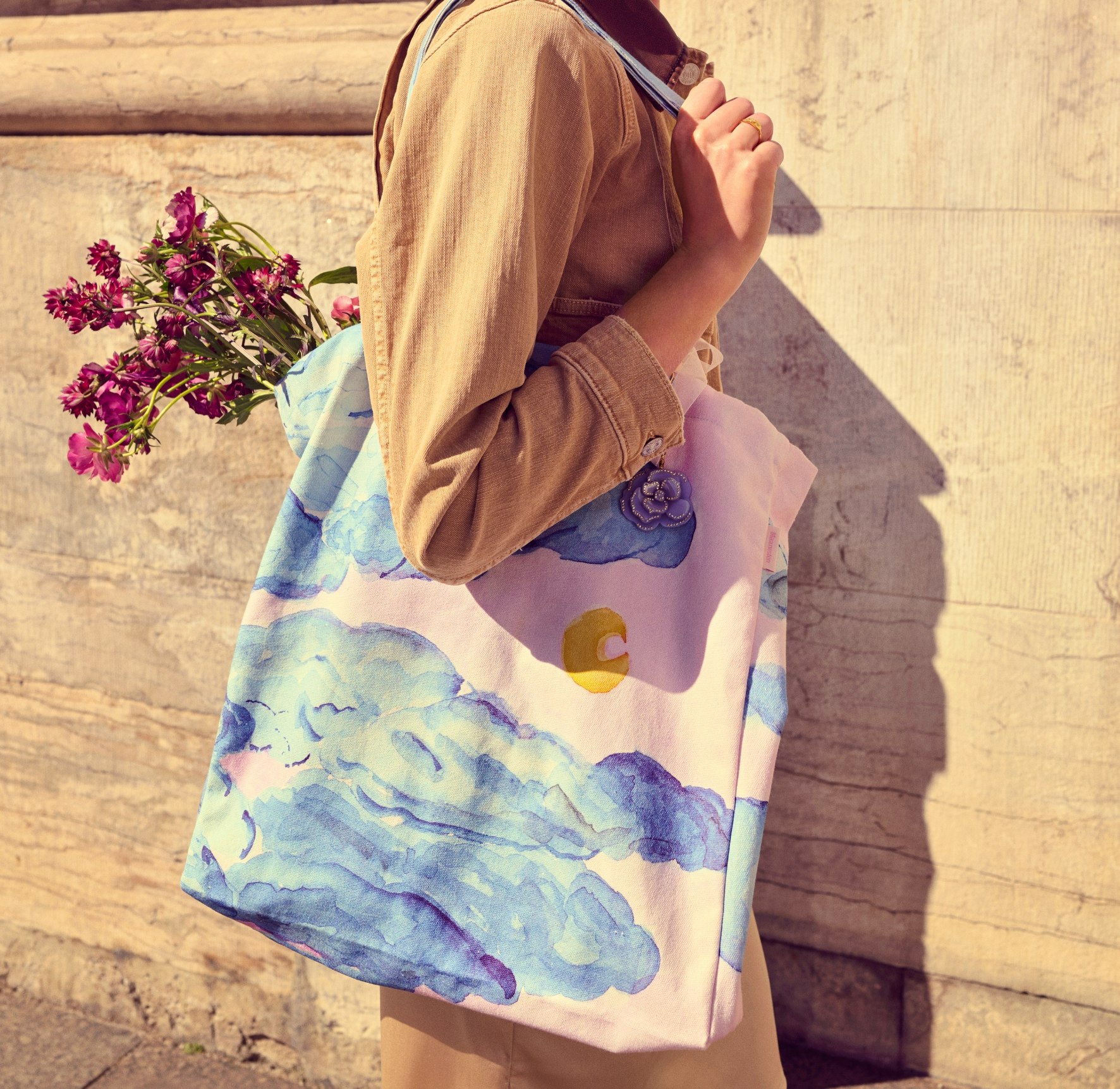 Moonshine Rose Big Canvas Totebag