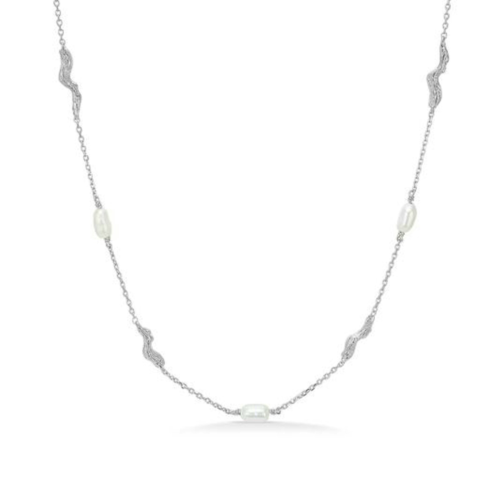 Tangled Pearl Necklace fra Studio Z i Sølv Sterling 925
