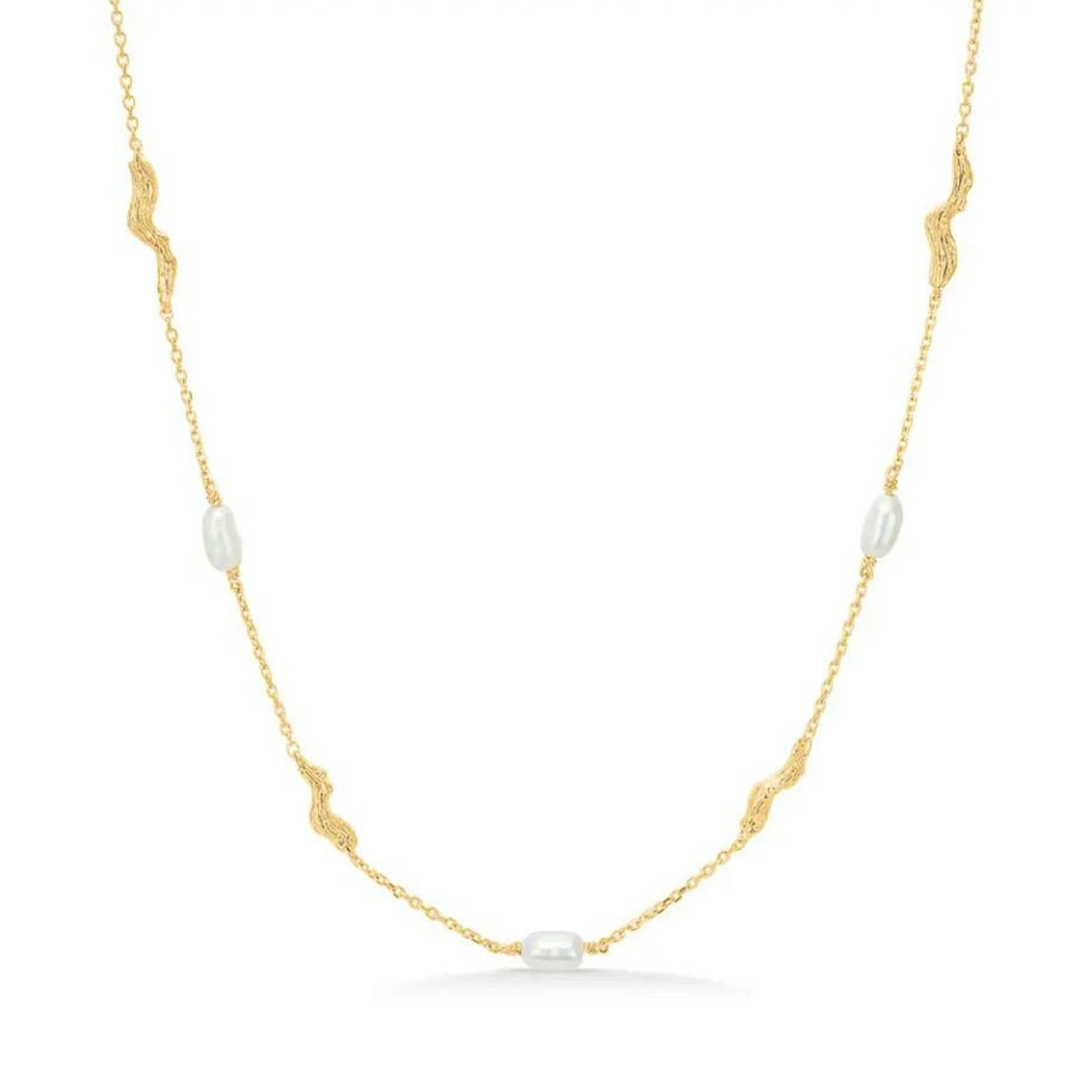 Tangled Pearl Necklace fra Studio Z i Forgylt-Sølv Sterling 925