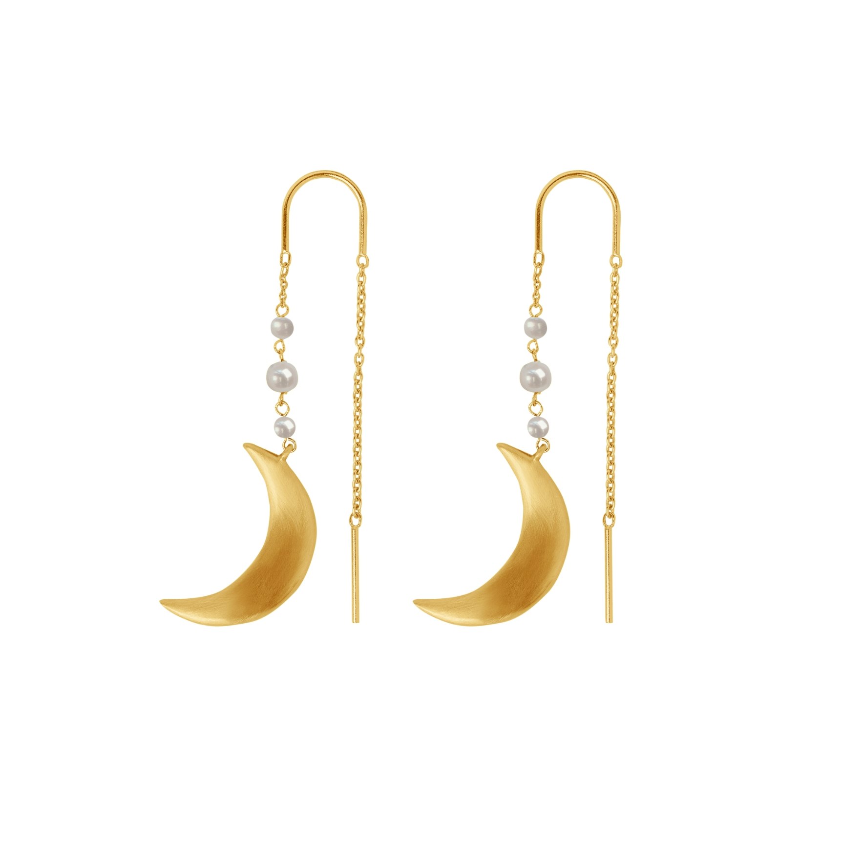 Summer Moon Earrings fra byBiehl i Forgylt-Sølv Sterling 925