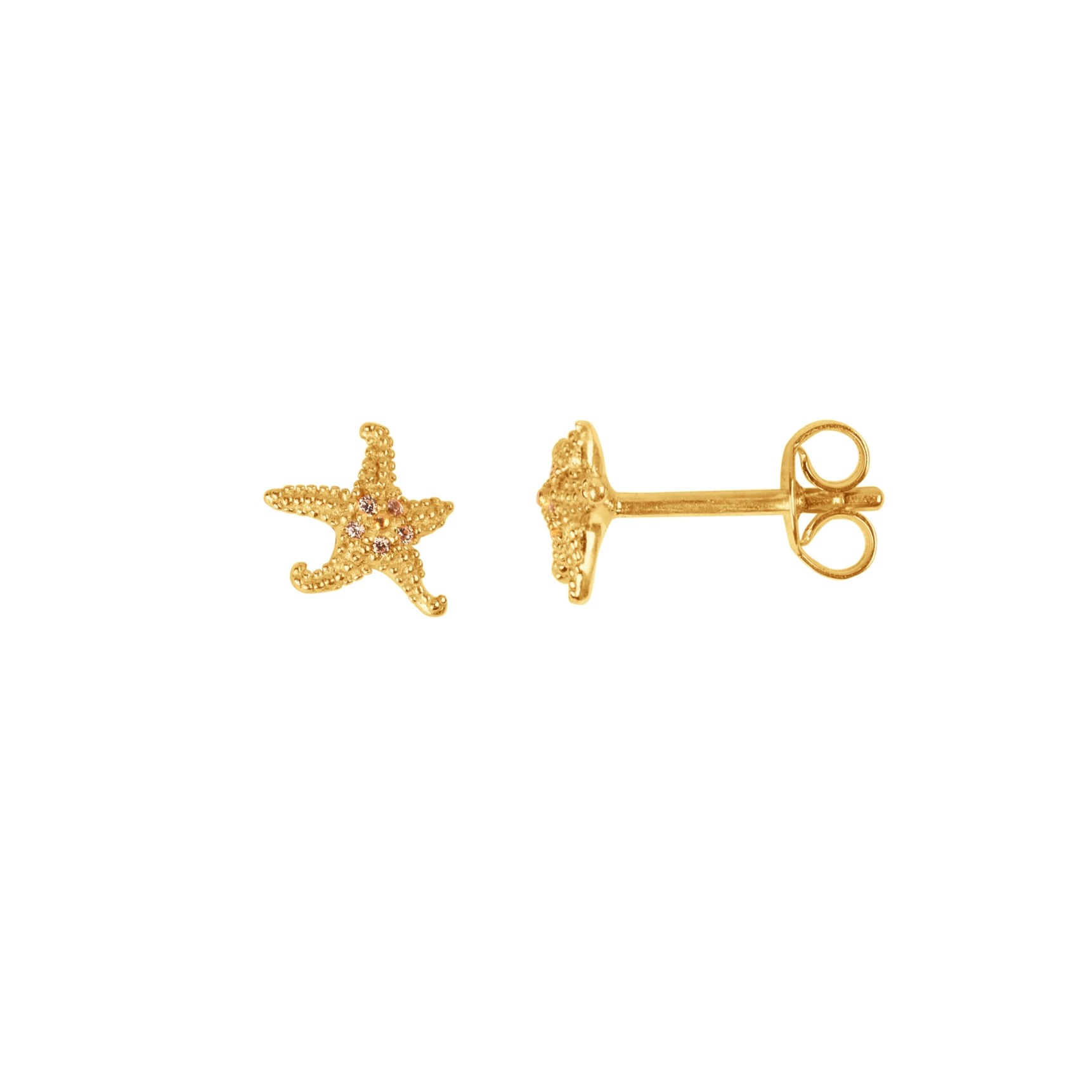 Starfish Studs fra byBiehl i Forgylt-Sølv Sterling 925