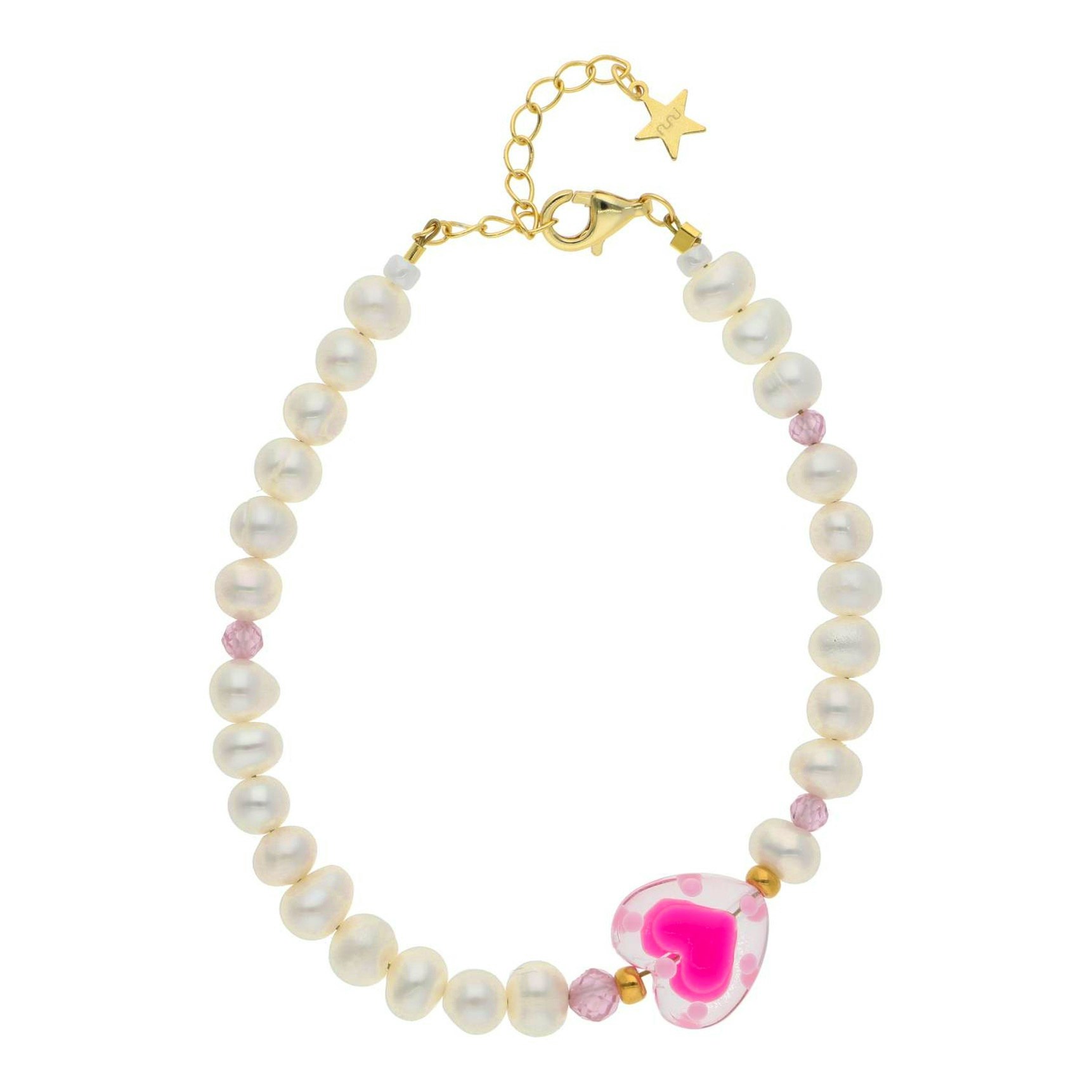 Rosalia Pink Bracelet fra Nuni Copenhagen i Forgylt-Sølv Sterling 925