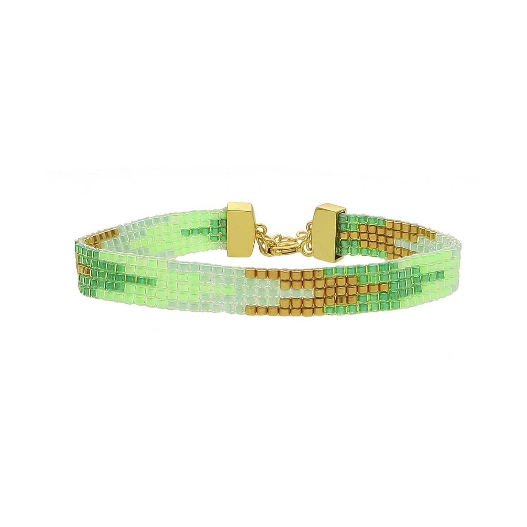 Monika Light Green Bracelet fra Nuni Copenhagen i Forgylt-Sølv Sterling 925