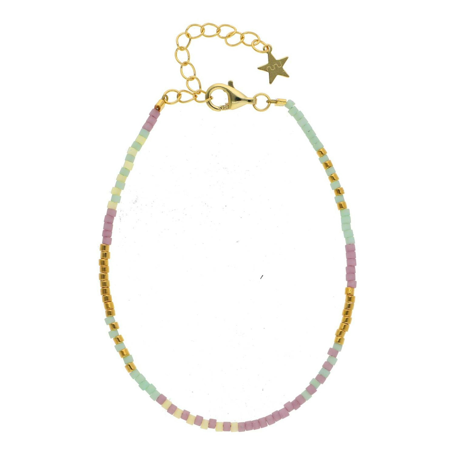 Nanna Pastel Dream Bracelet von Nuni Copenhagen in Vergoldet-Silber Sterling 925