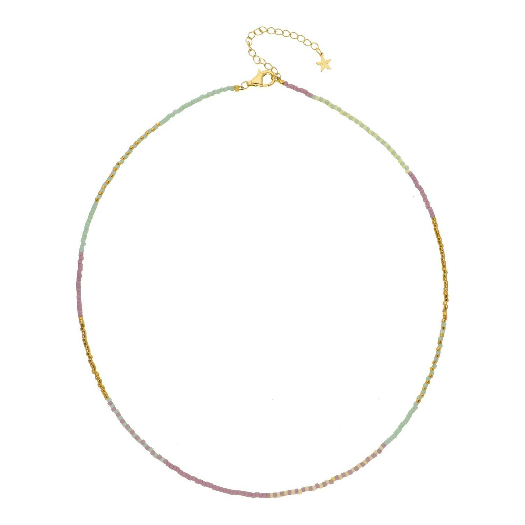 Nanna Pastel Love Necklace von Nuni Copenhagen in Vergoldet-Silber Sterling 925