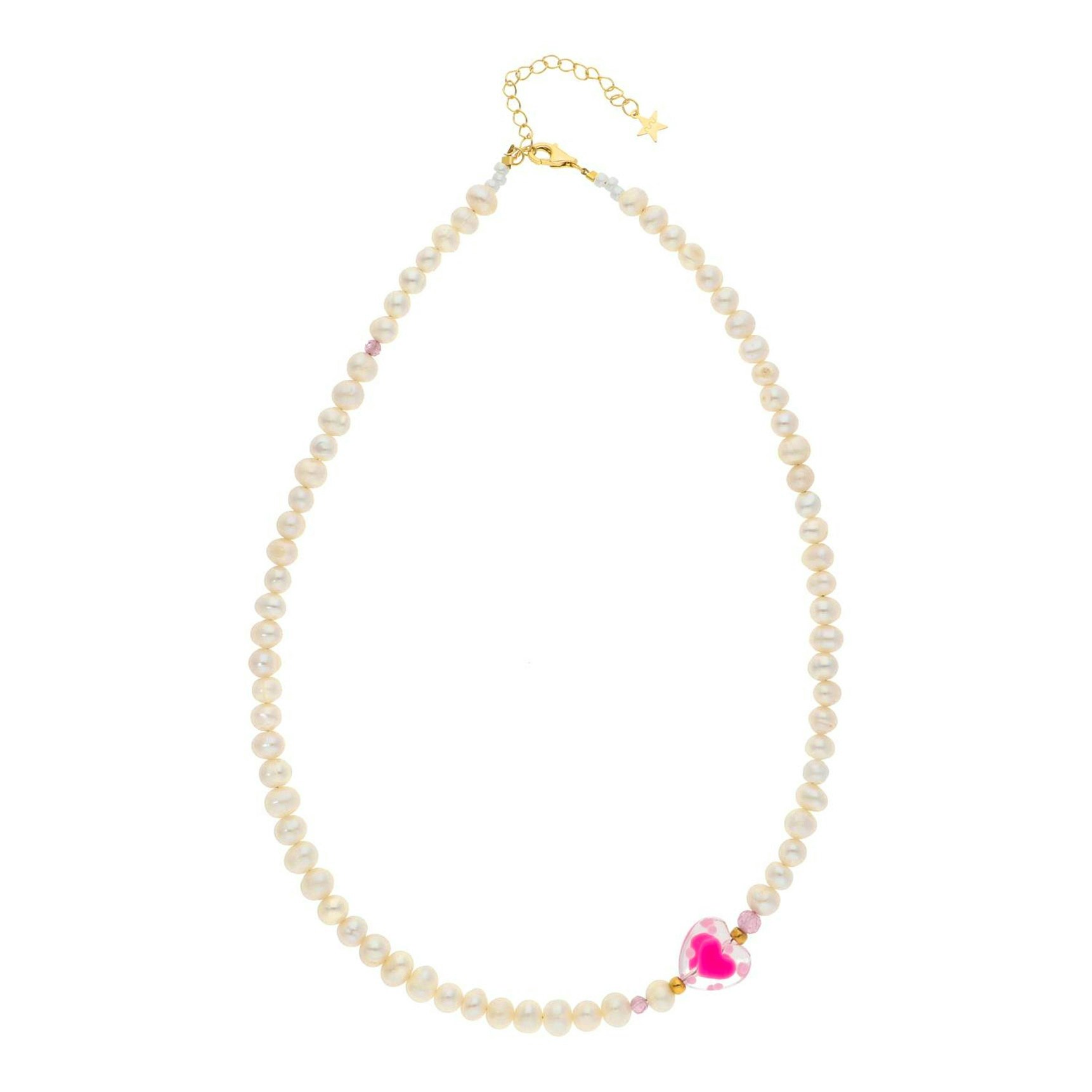 Rosalia Pink Necklace fra Nuni Copenhagen i Forgylt-Sølv Sterling 925