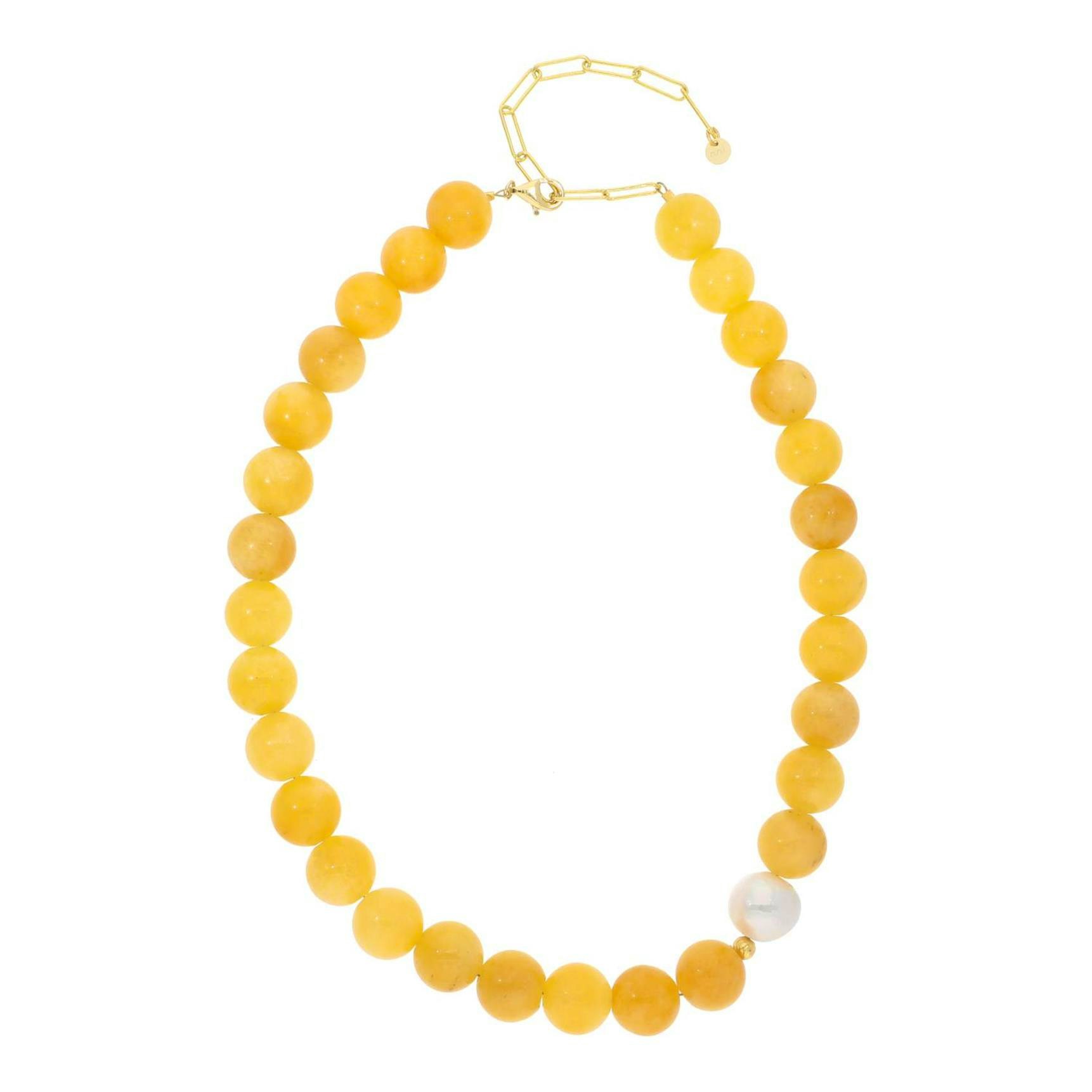 Sienna Yellow Necklace von Nuni Copenhagen in Vergoldet-Silber Sterling 925