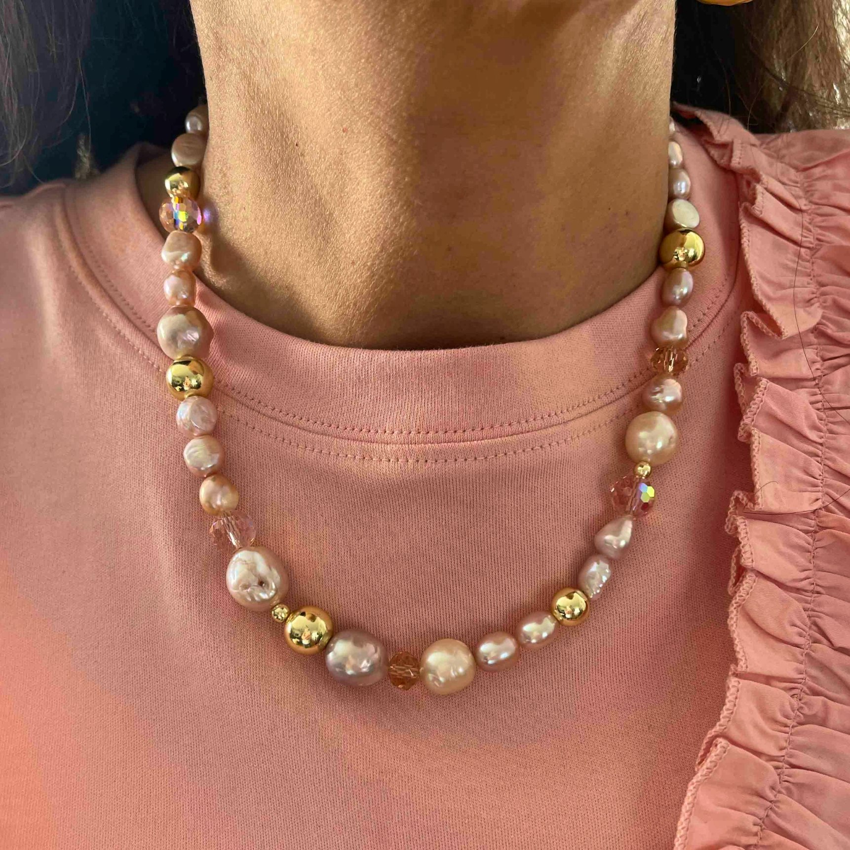 Solveig Necklace fra Nuni Copenhagen i Forgylt-Sølv Sterling 925
