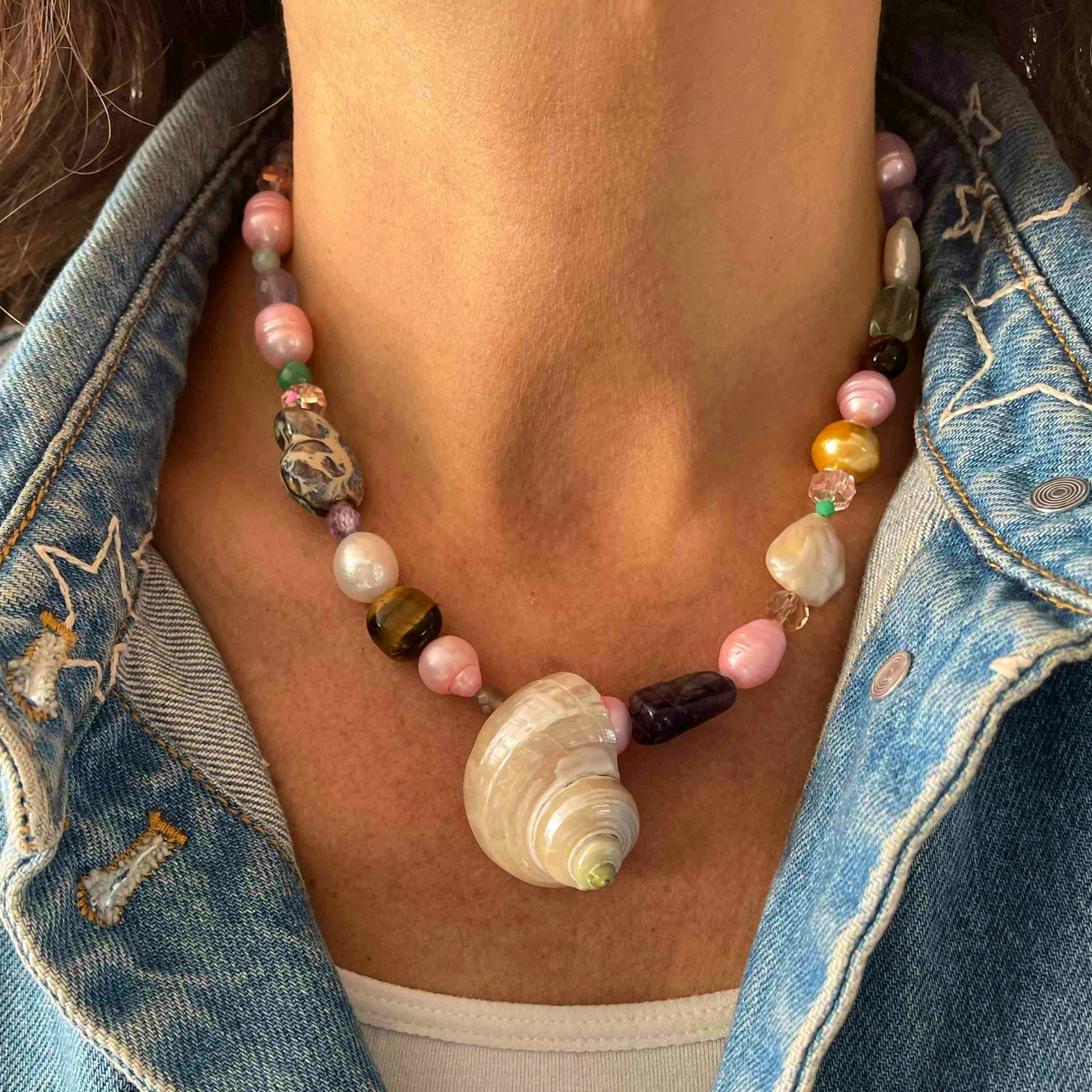 Mollie Multi Necklace fra Nuni Copenhagen i Forgylt-Sølv Sterling 925