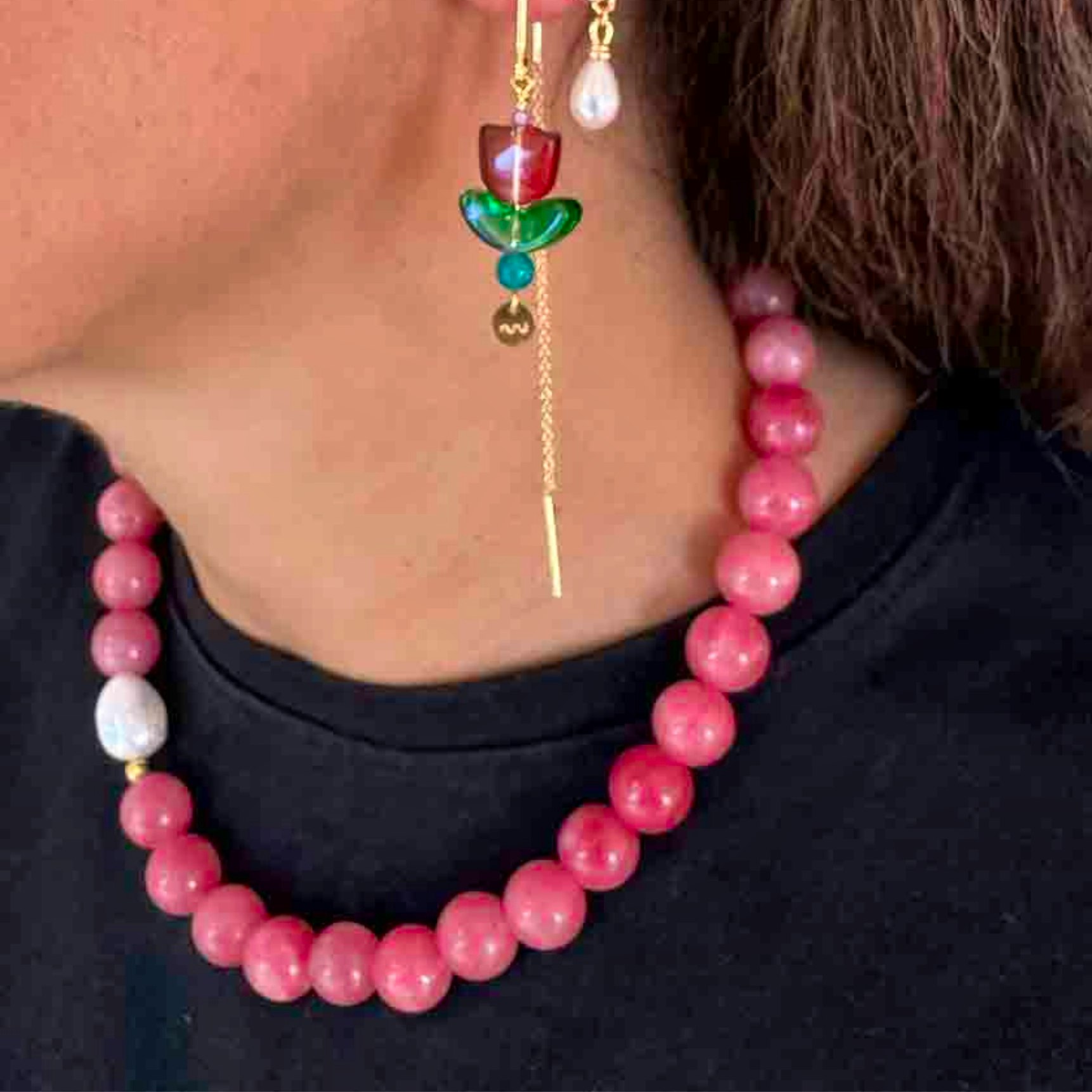 Sienna Coral Necklace fra Nuni Copenhagen i Forgylt-Sølv Sterling 925