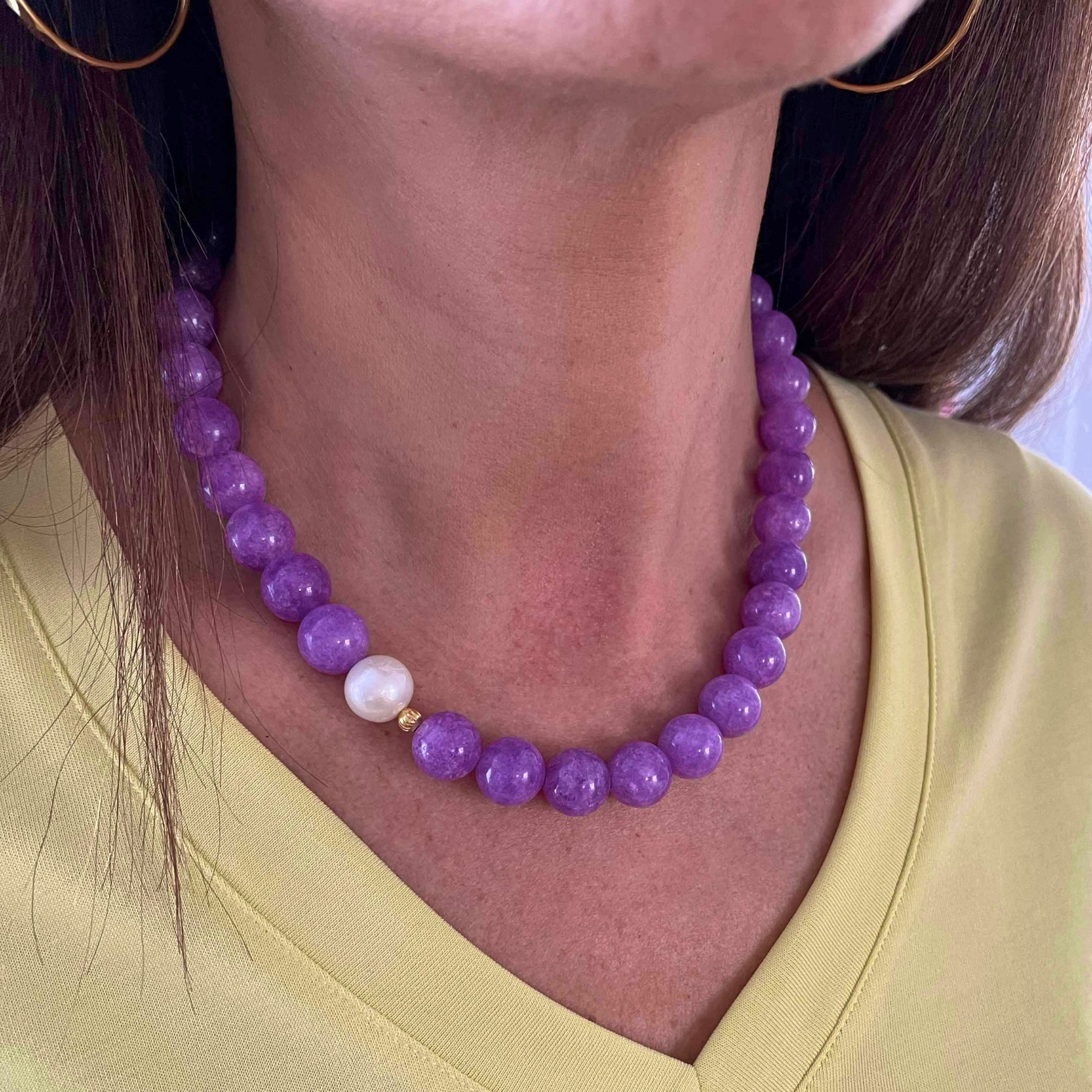 Sienna Lavender Necklace fra Nuni Copenhagen i Forgylt-Sølv Sterling 925