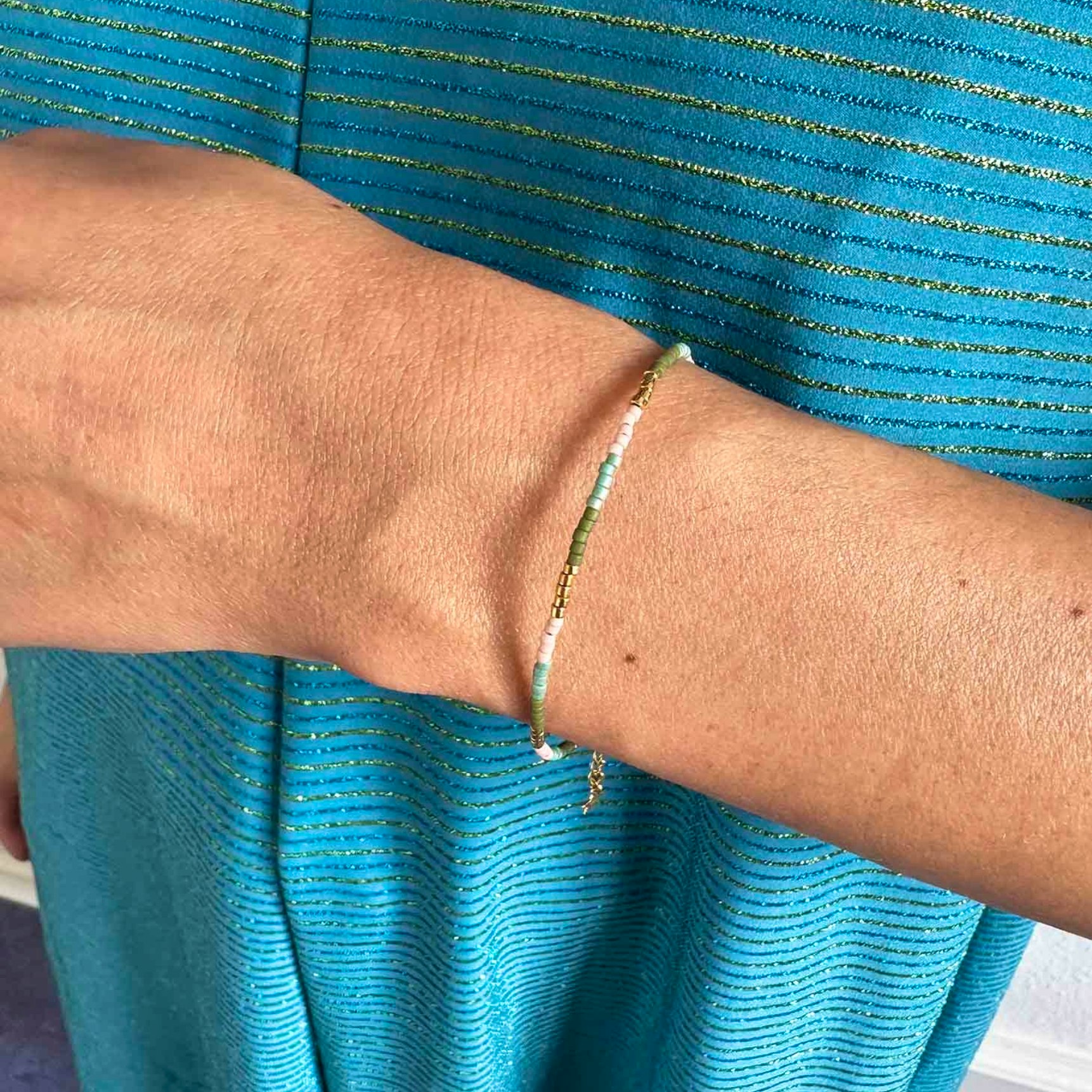 Kira Dusty Green Bracelet